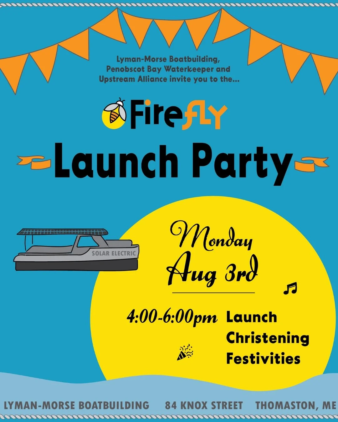 Join UA, our partners, supporters, and the incredible team at @lyman_morse as we unveil Firefly, our groundbreaking 49-foot solar electric vessel that will inspire the next generation of clean water stewards across the East Coast.🌊⚓️

Come tour the 