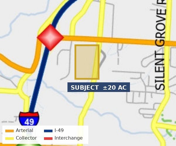 Springdale 2025 Master Street Plan showing the N 40th St realignment