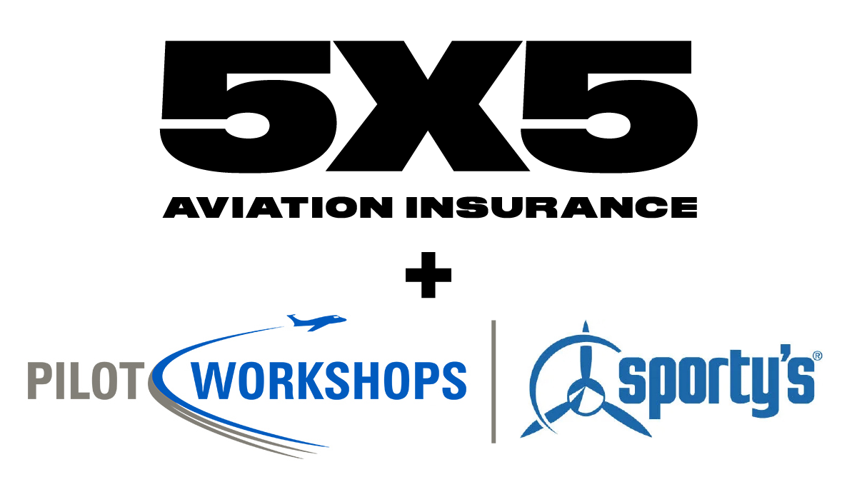 5X5 Aviation Insurance Launches Safe Pilot Partnership with Sporty’s and PilotWorkshops