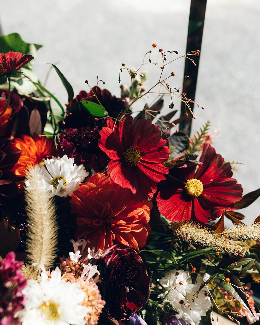 Dreaming of lush, textured, and moody florals for your fall wedding day?  I've got you covered😎✨

Vendor information
Venue:
The Booking house @thebookinghouse
Photographer:
Kayla shenk @kaylashenkphoto
Florist:
Misha @woodlandfloraldesignco
Cake:
La