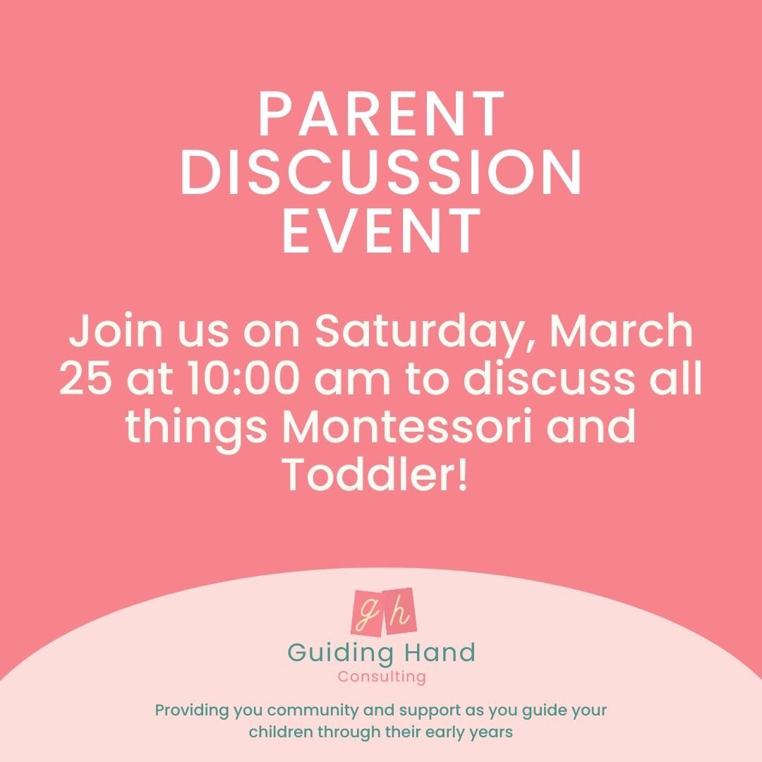Want to learn more about Montessori? Curious about toddler development and how to best support your little one? Looking for a community of parents to commiserate and learn with?
If you answered yes to any of the questions then join us for our first p
