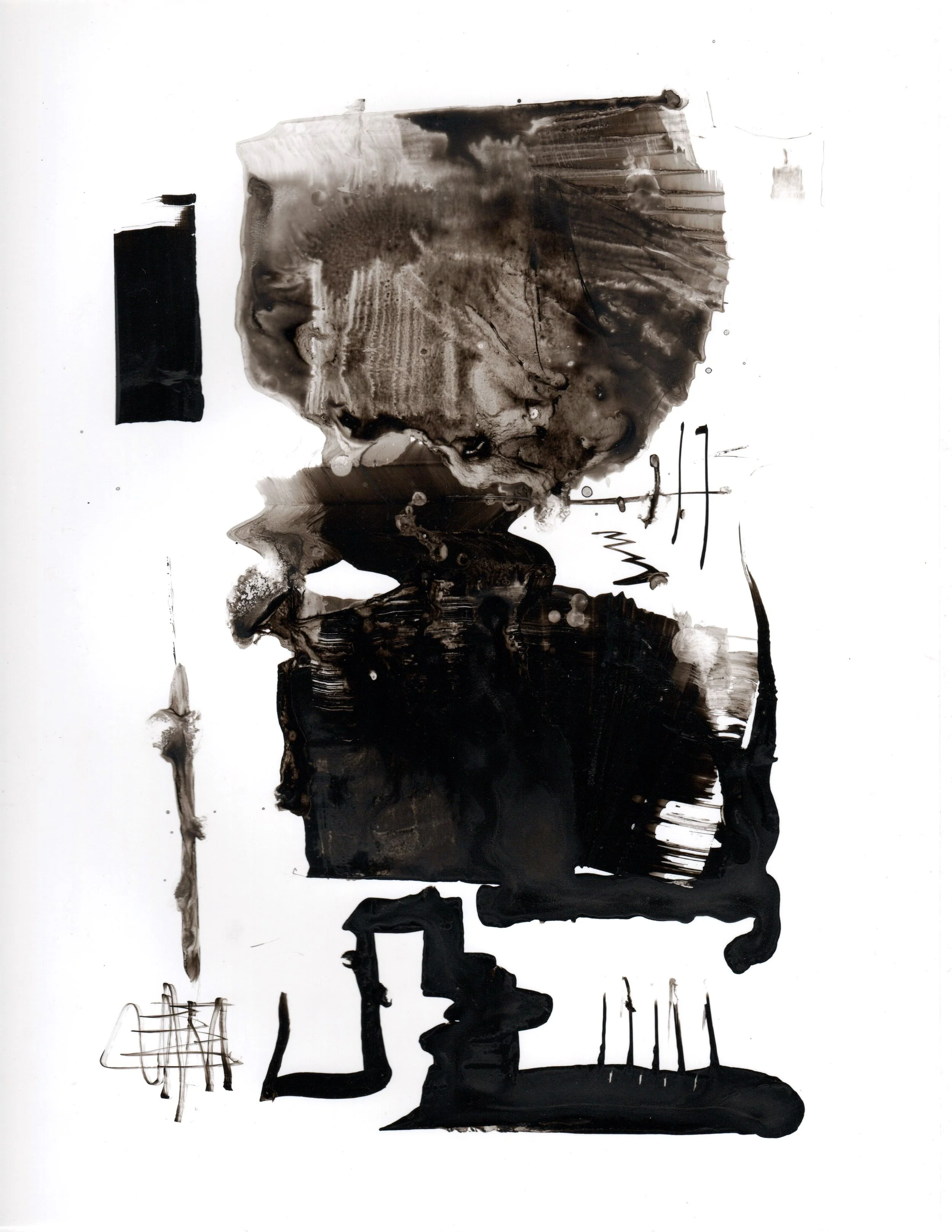 Abstract ink exploration on paper