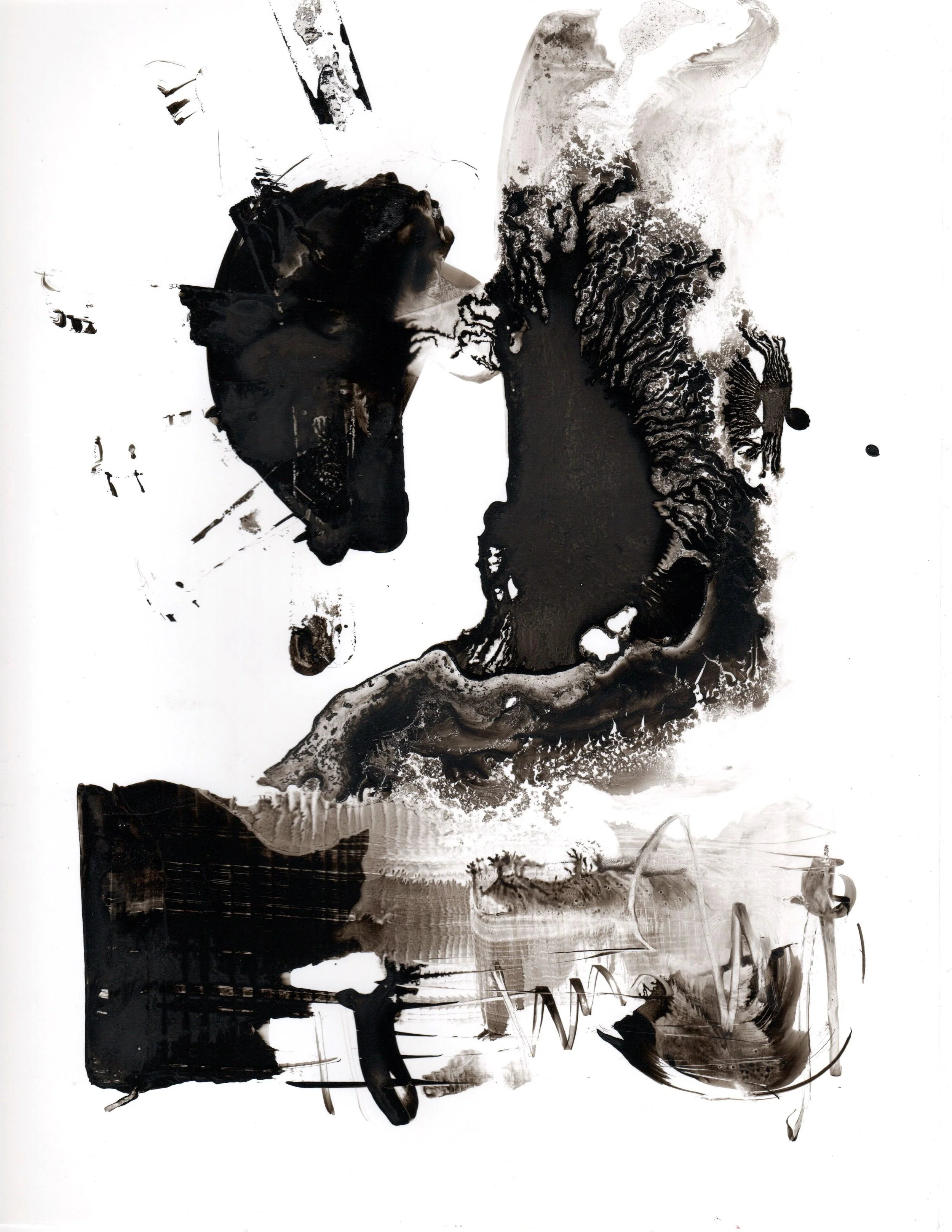 Abstract ink exploration on paper