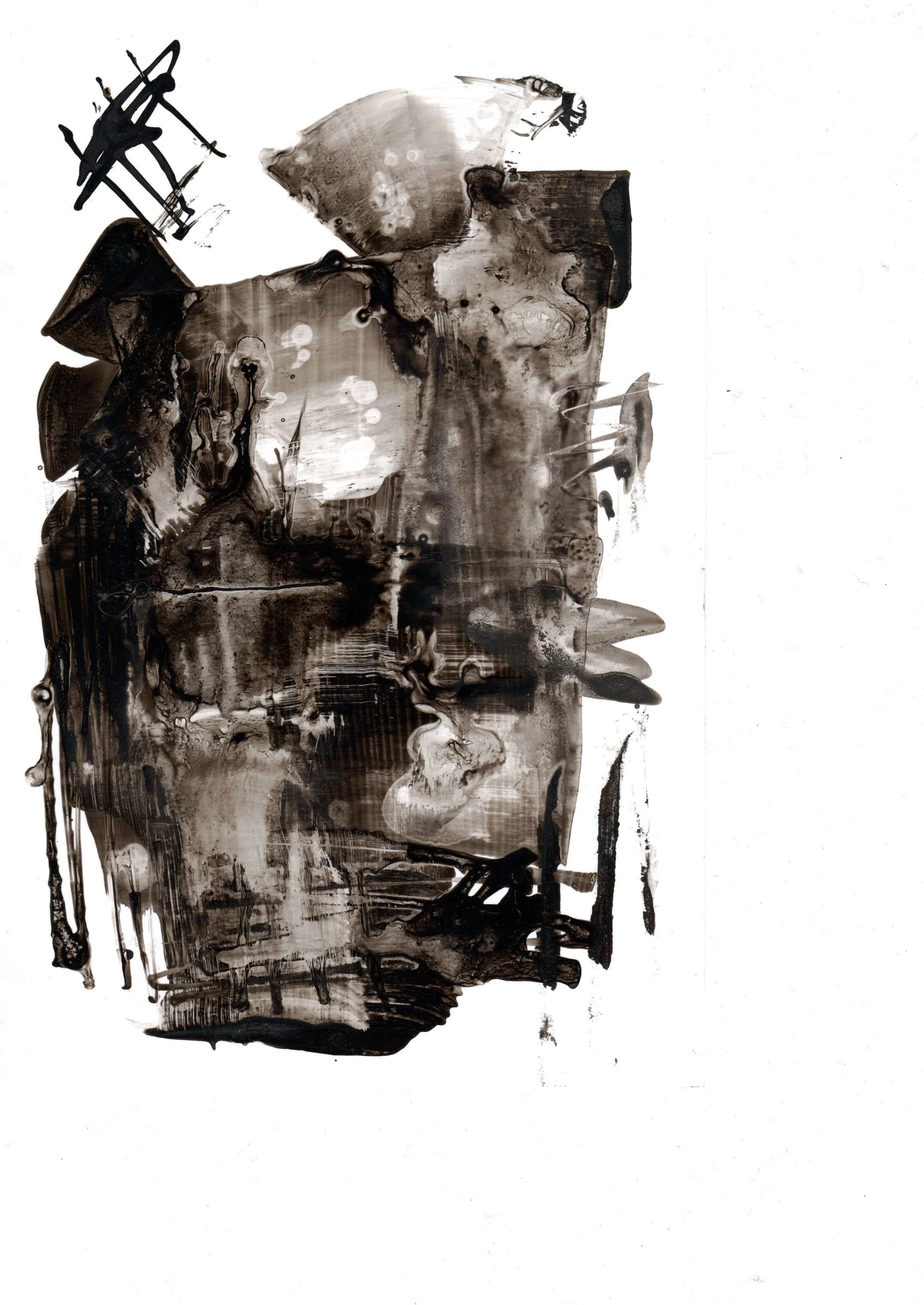 Abstract ink exploration on paper