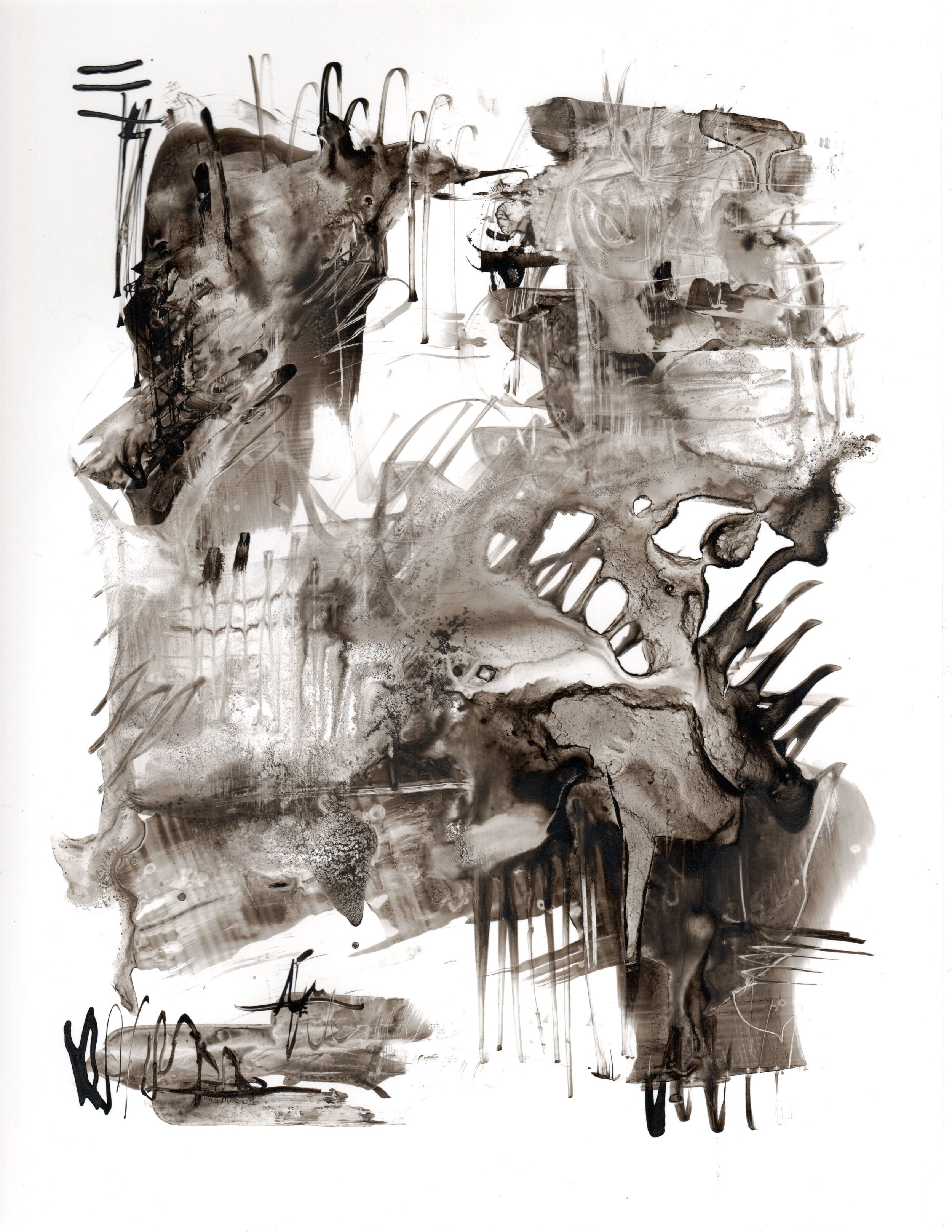 Abstract ink exploration on paper