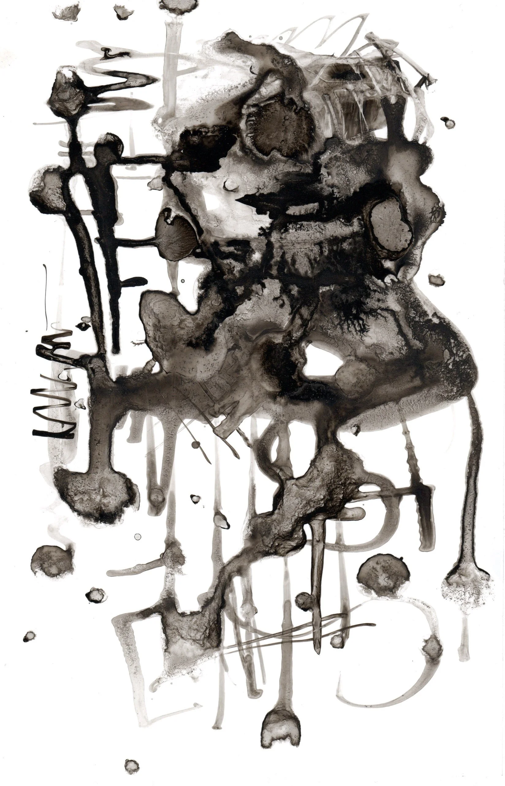 Abstract ink exploration on paper