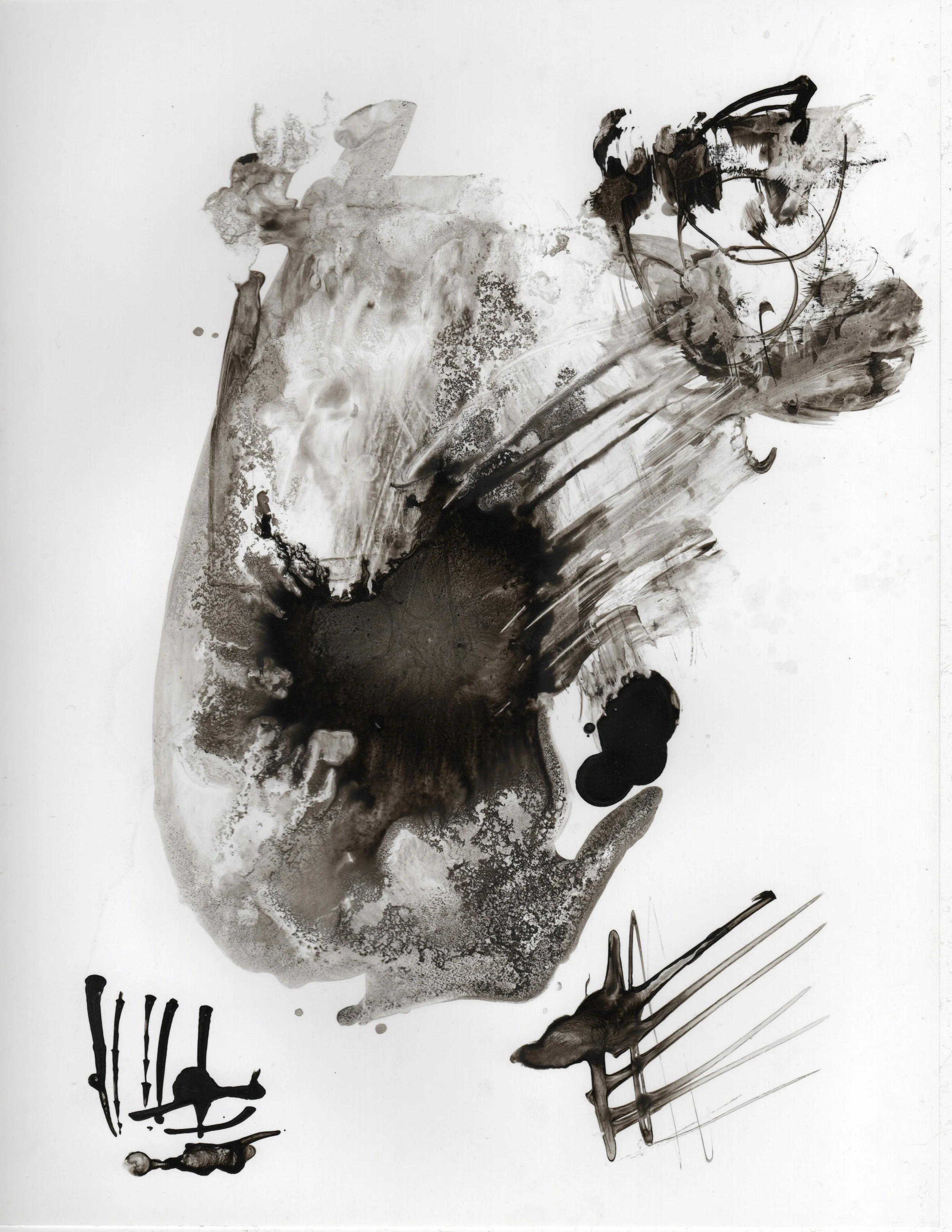 Abstract ink exploration on paper