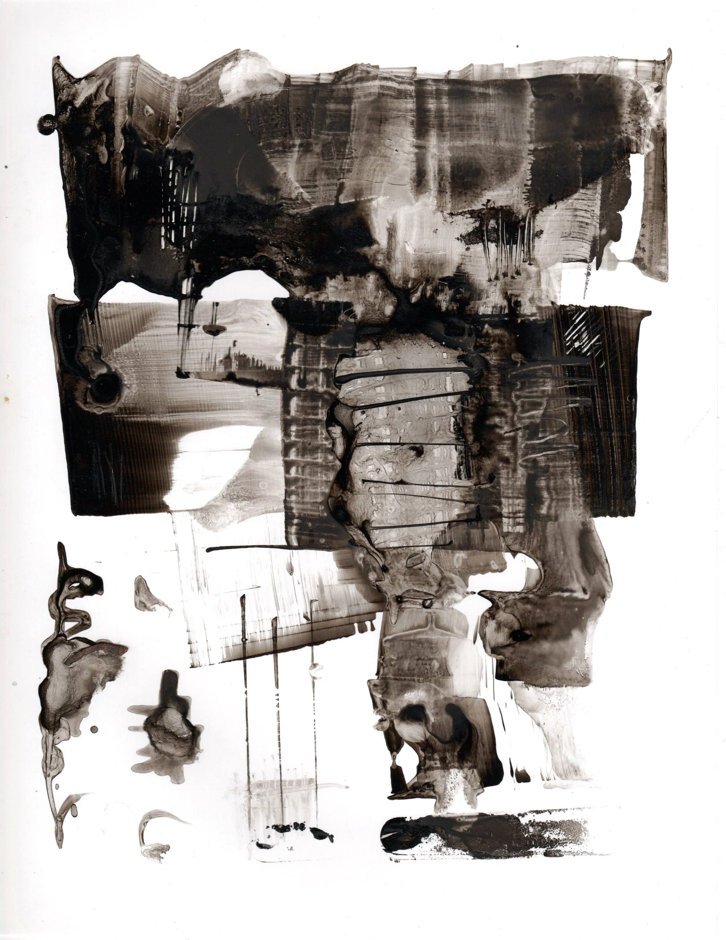 Abstract ink exploration on paper