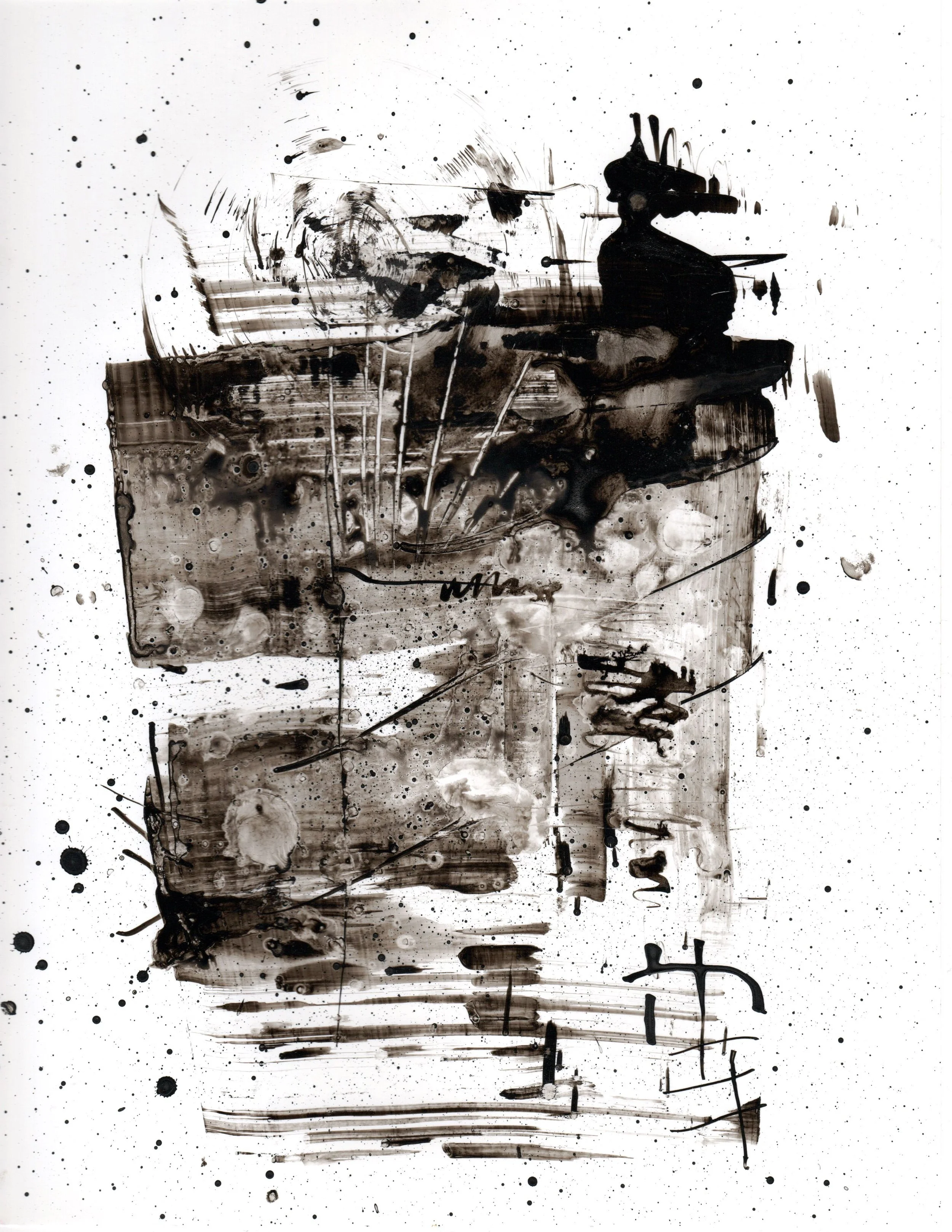 Abstract ink exploration on paper