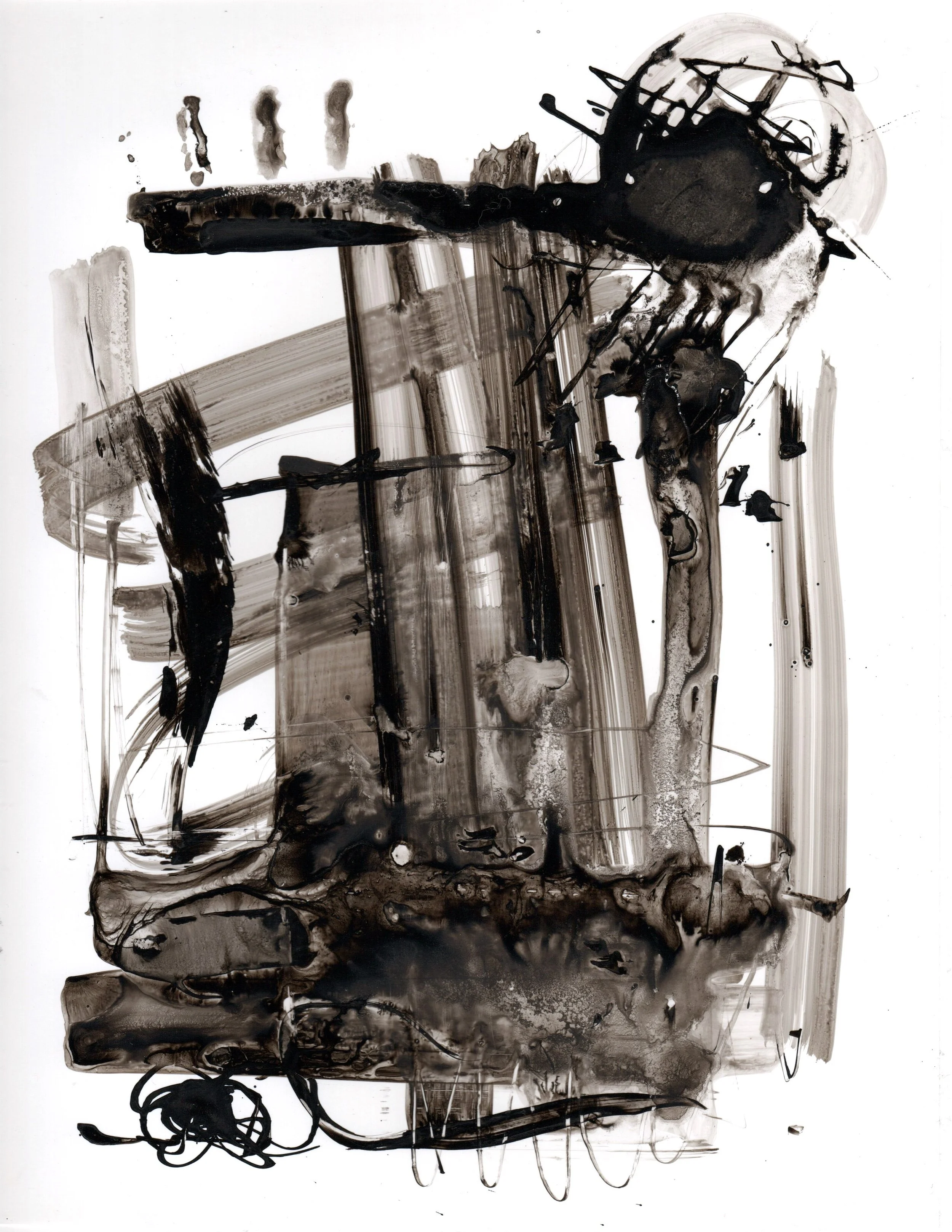 Abstract ink exploration on paper