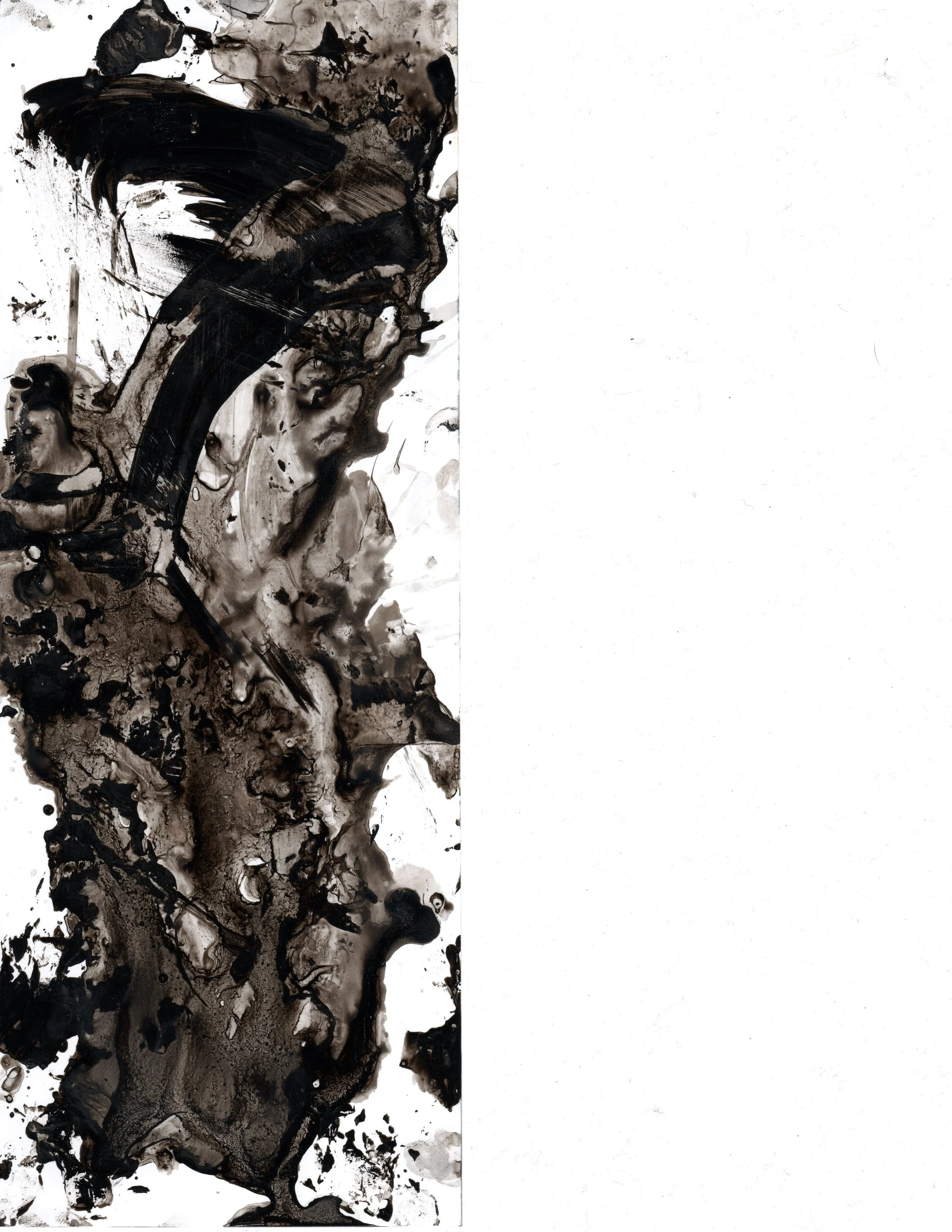 Abstract ink exploration on paper