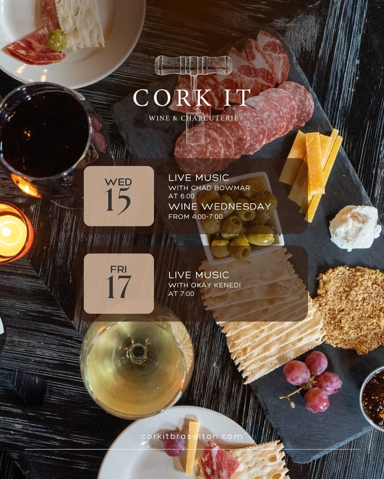 Send this to your partner in wine &rarr; your week at Cork it Braselton is planned

#CorkitBraselton #WineBar #BraseltonGA #LocalEats #Drinklocal #HappyHour