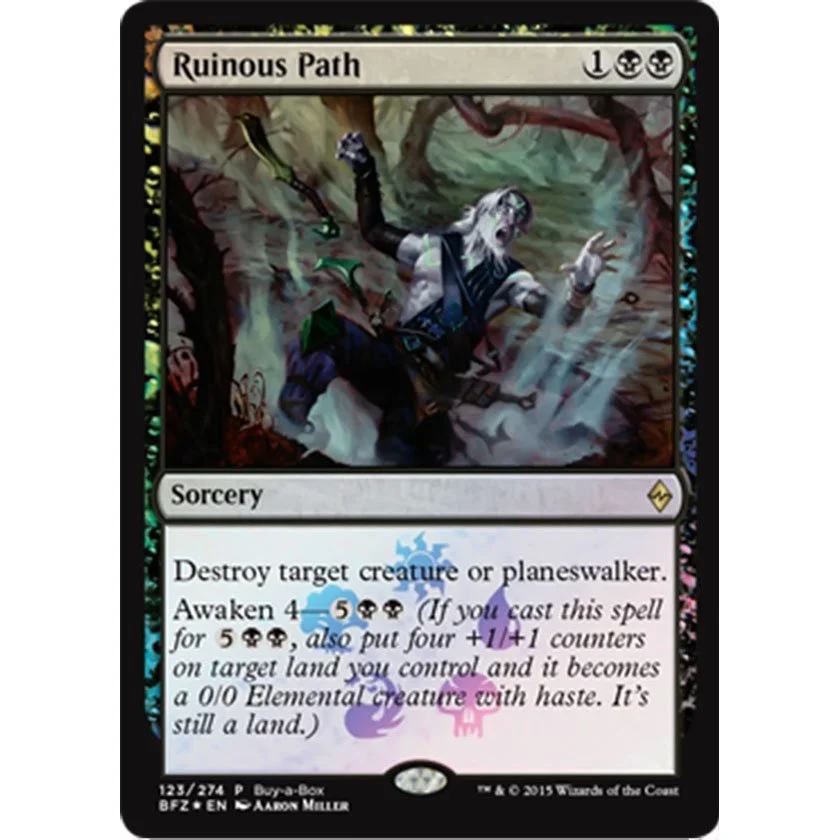 RUINOUS PATH BUY-A-BOX PROMO CARD  Aaron Miller Illustration