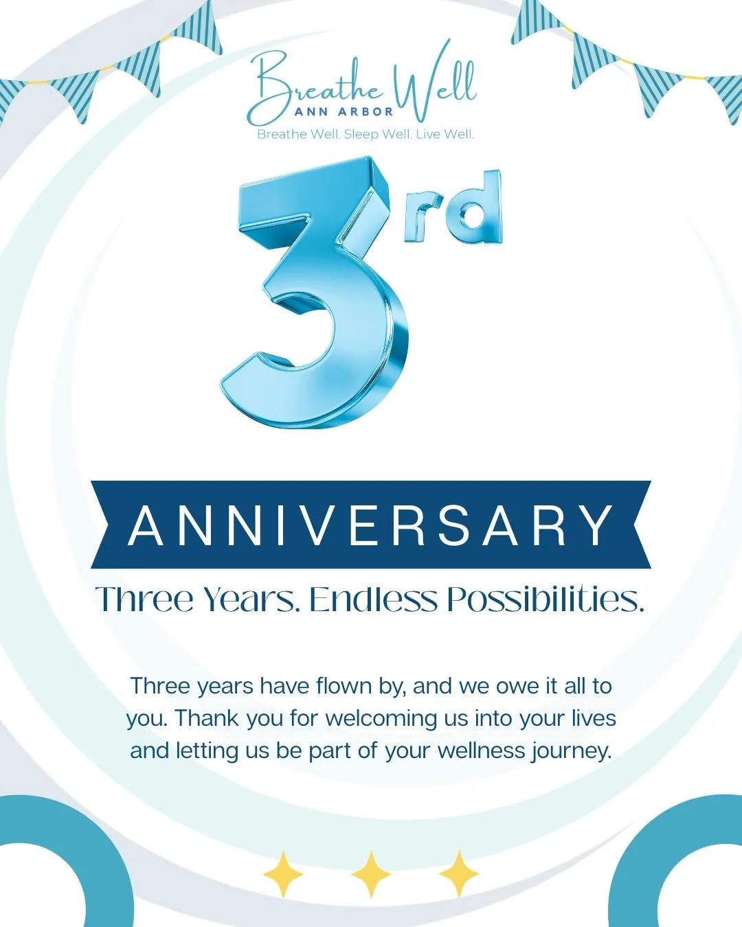 Three Years of Breathing Better, Together

It&rsquo;s hard to believe it&rsquo;s been three years since we first opened our doors in Ann Arbor. What a journey it&rsquo;s been!

As we reflect on all the growth, learning, and healing, one thing stands 