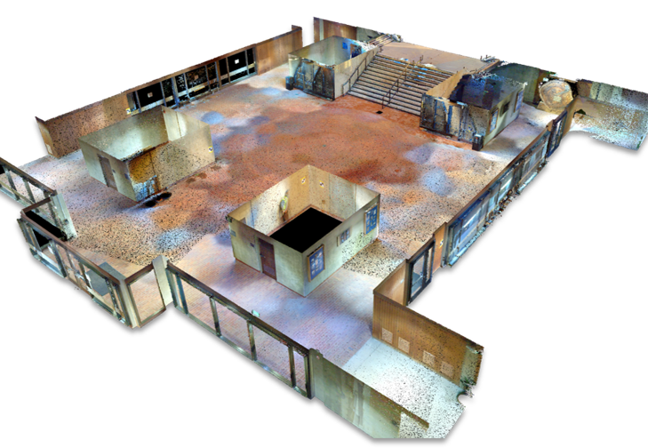 Historic Masonry Documentation - Existing masonry and architectural features captured with laser scanning.