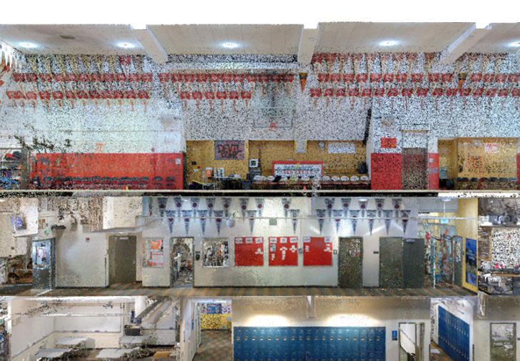 Campus Overview - Eight levels across three campus buildings captured to support the campus master planning effort