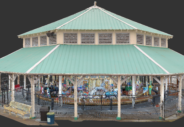 Historic Carousel Documentation - Existing geometry captured with laser scanning.