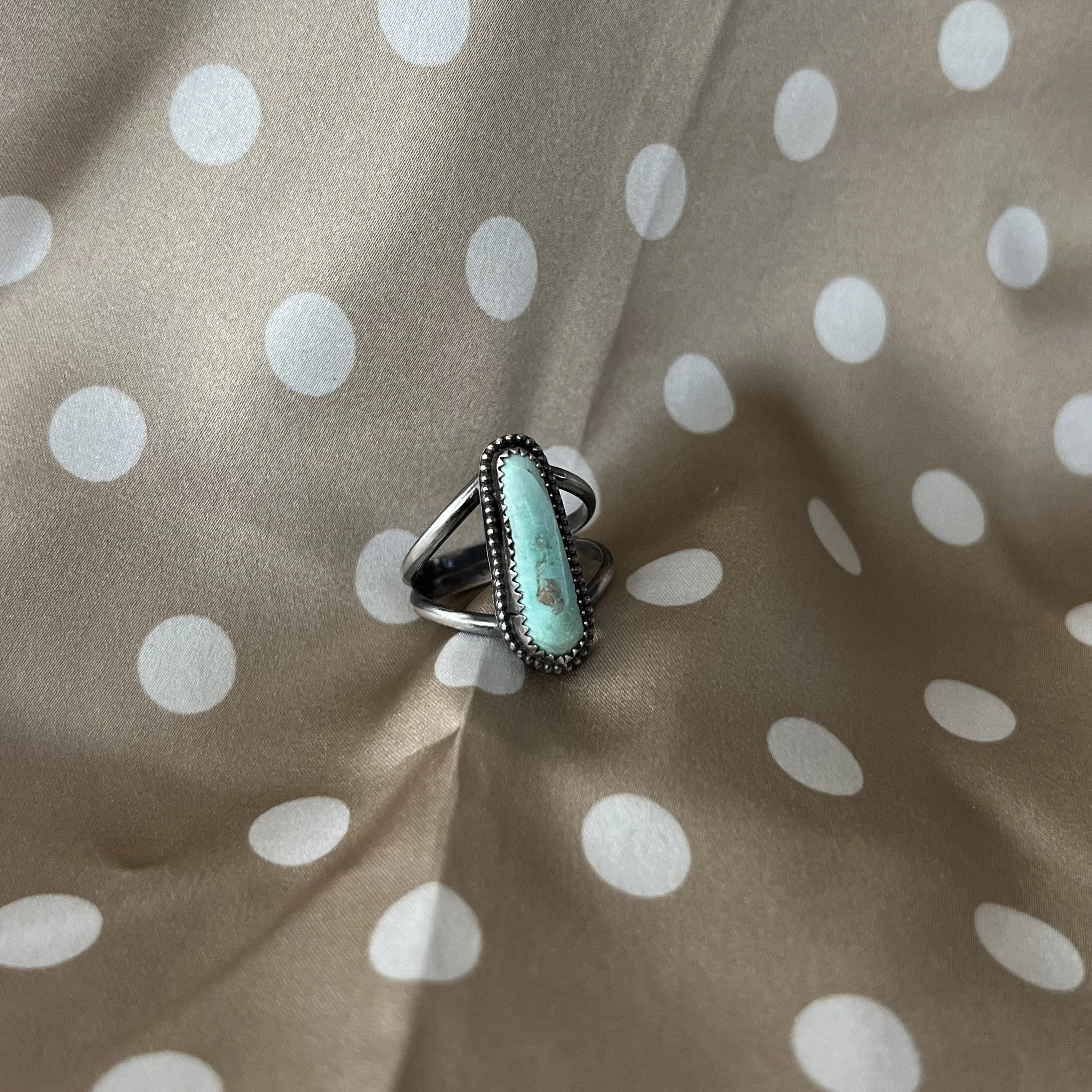 Double Band Turquoise Ring