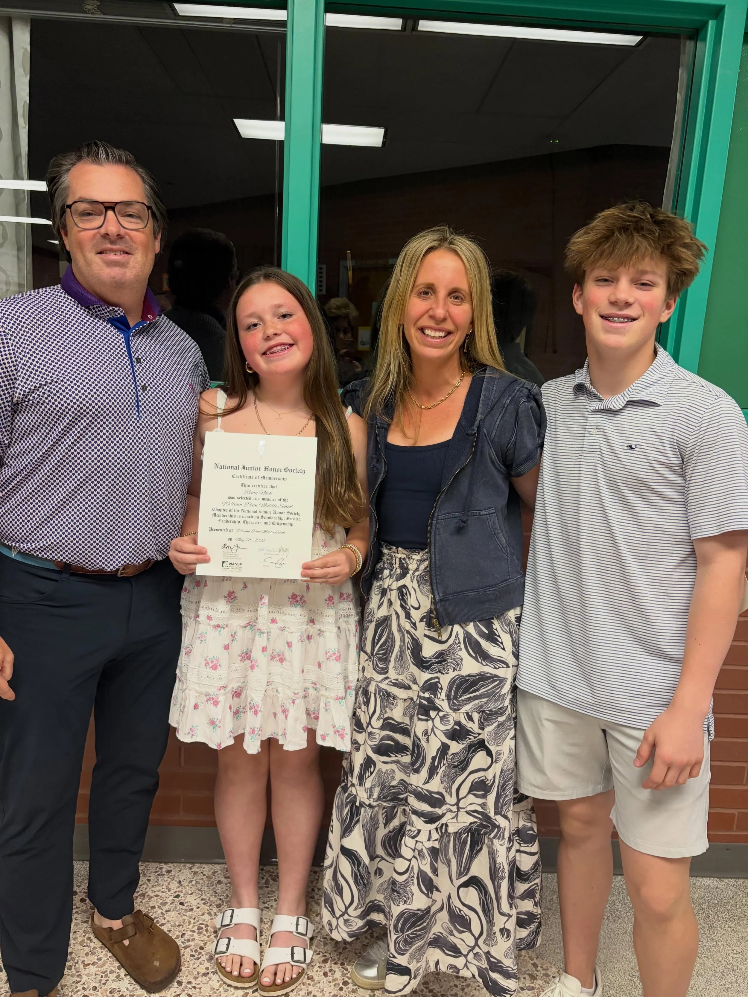 So very proud of #RemyAngeline and all her hard work, perseverance and determination to be inducted into the Jr National Honor Society. These qualities will take you all the places you want to go ❤️ Love you to the 🌕 and back. 

Harlow was home with