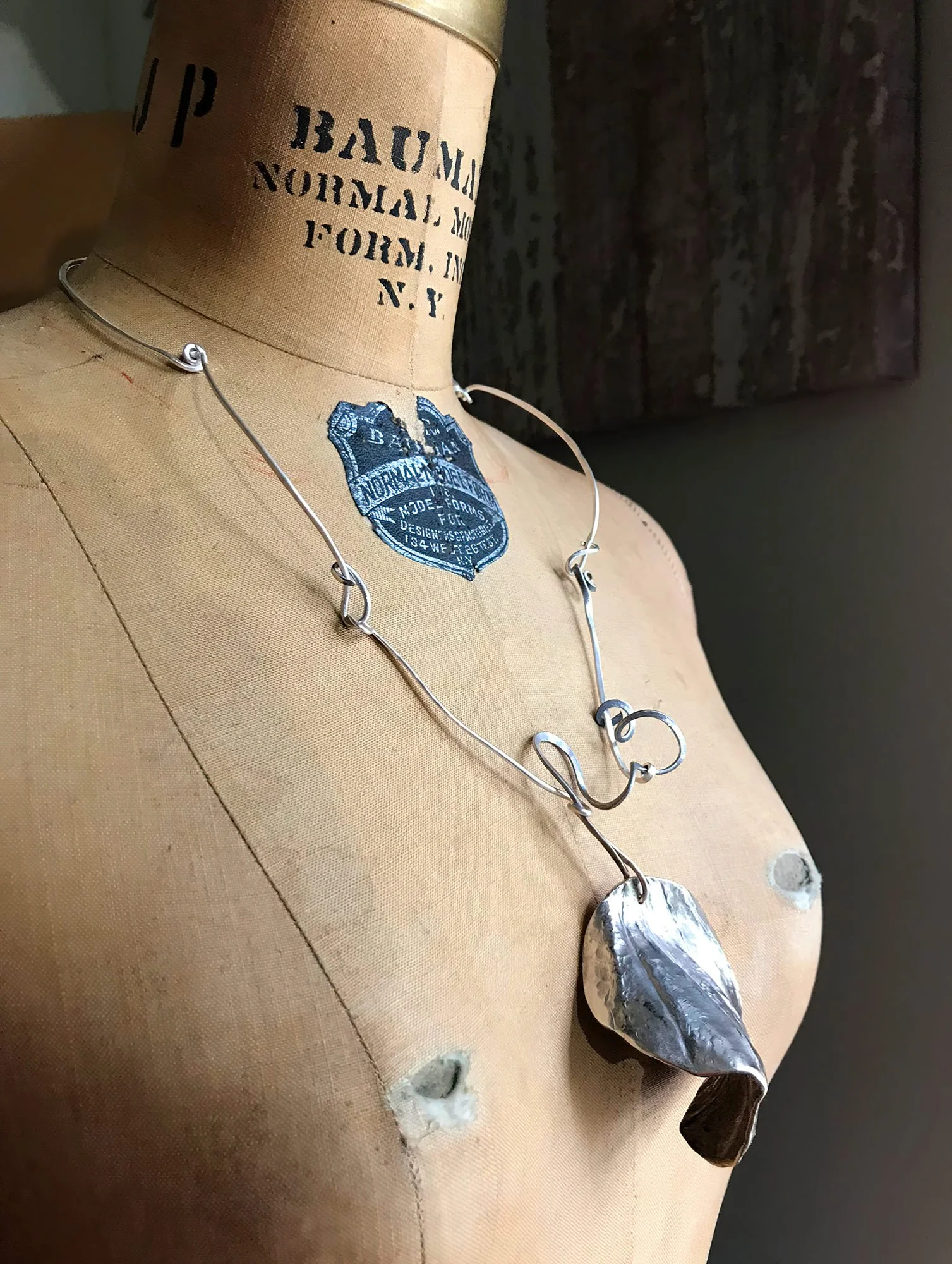 Chrissy Glenn Metal Sculptress leaf neckless.jpeg