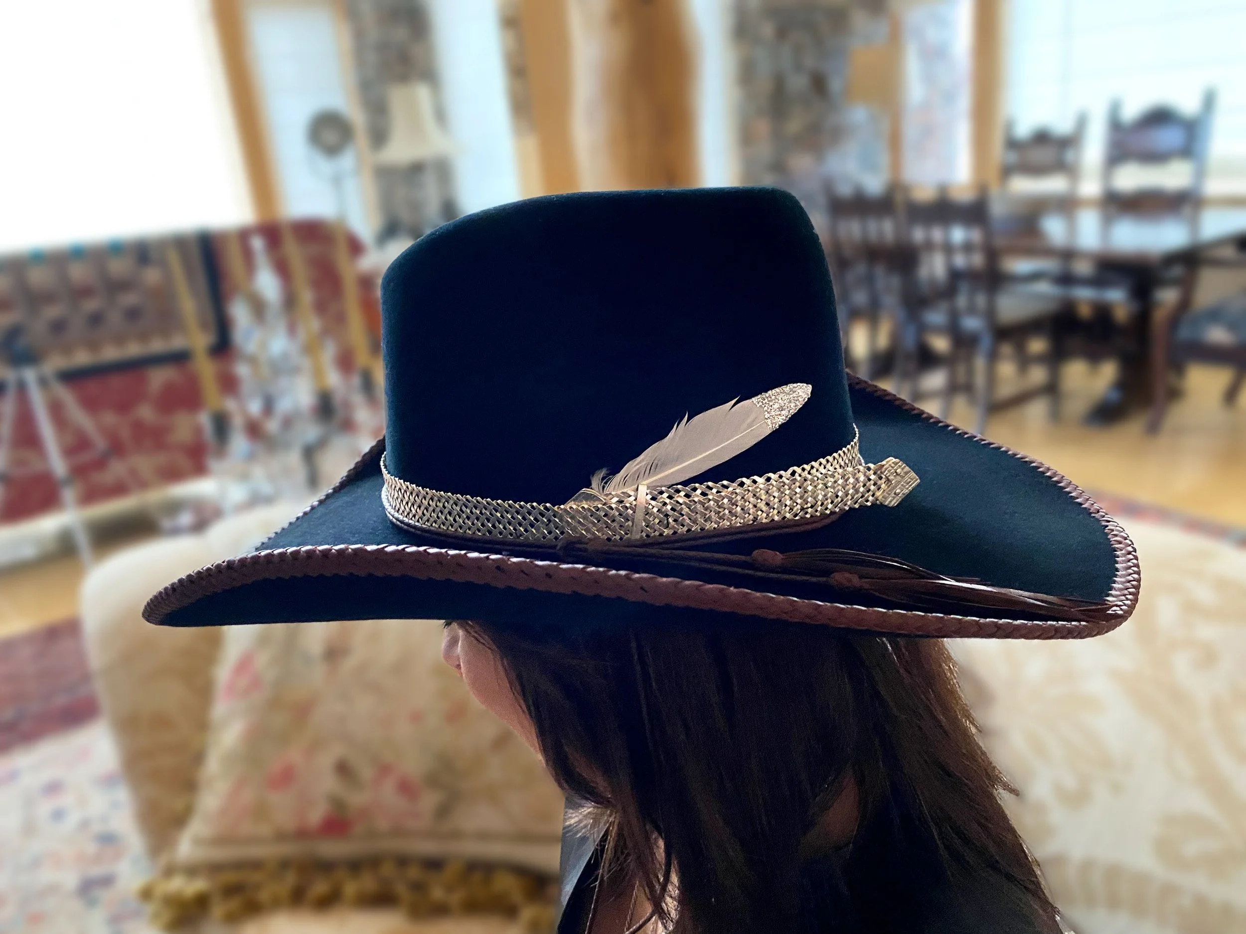 Chrissy Glenn Metal Scultress black hat w feather.jpg