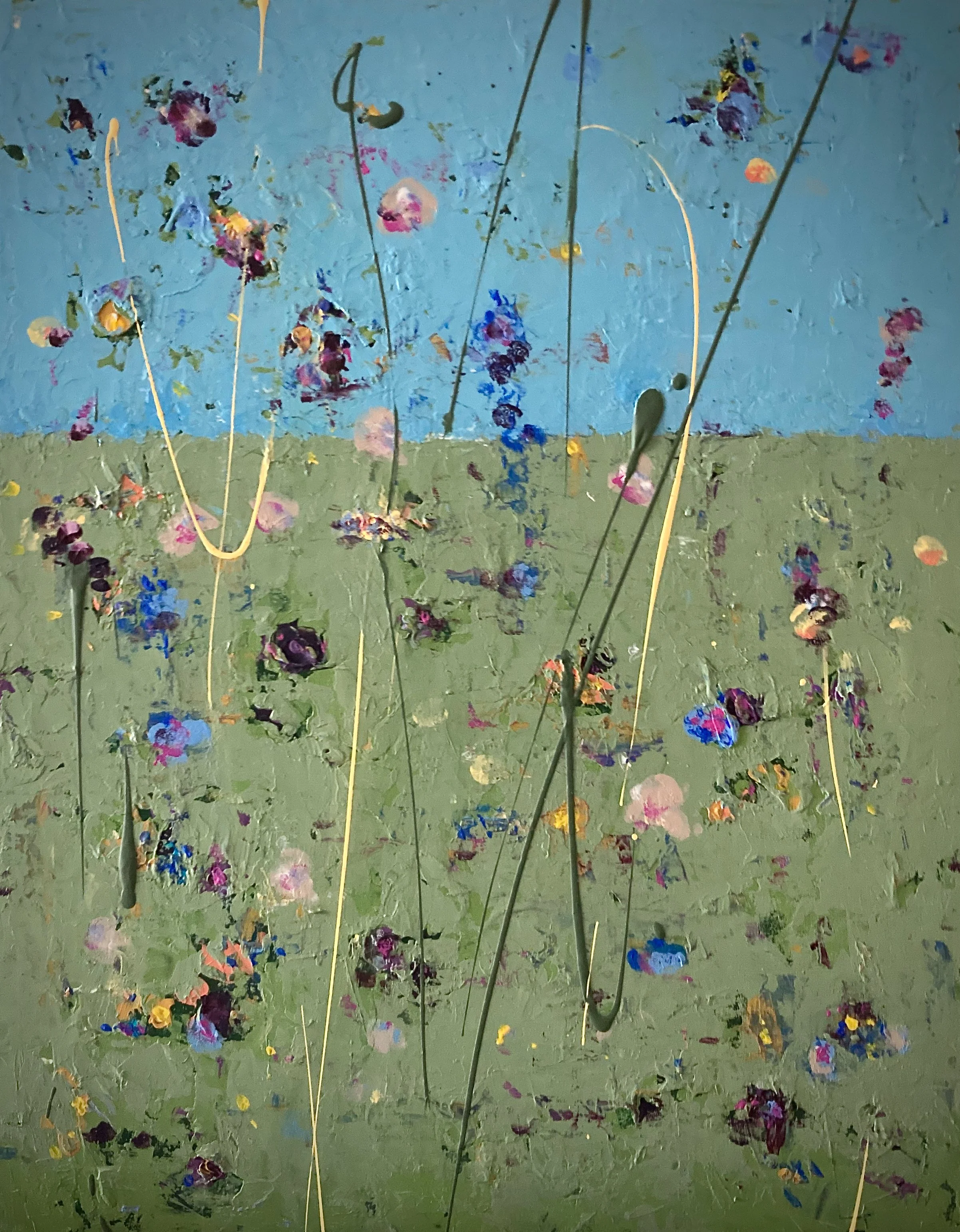 Where the wild flowers are 14x11
acrylic on panel