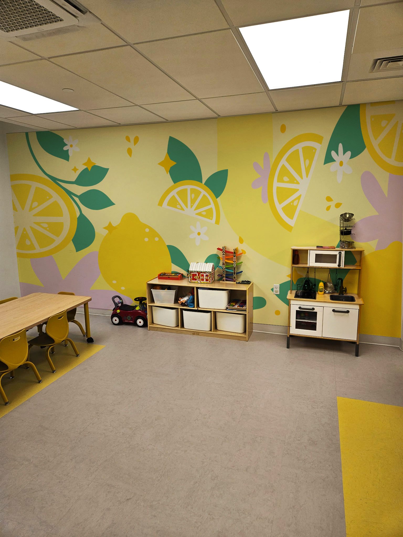 Citylight Kids - Lemon Room Mural (Mockup)
