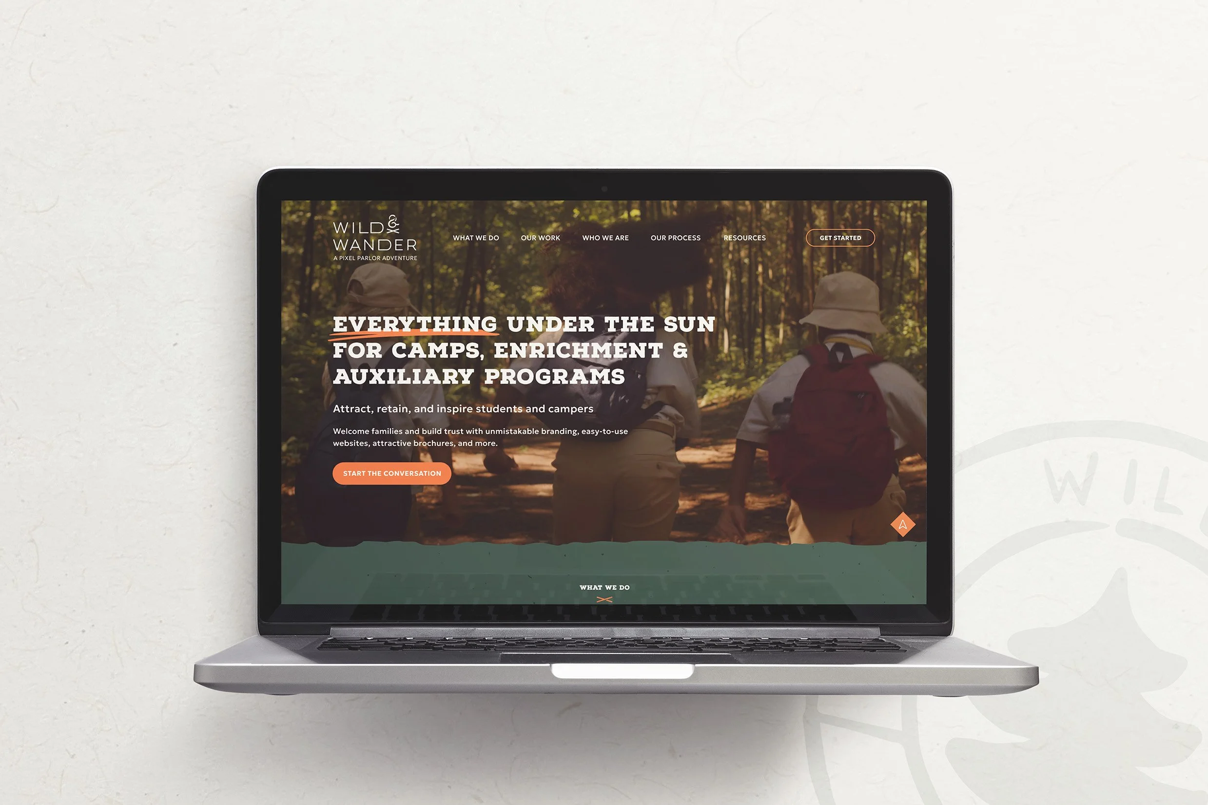 Wild & Wander, a new adventure by Pixel Parlor. Click to see the live site!