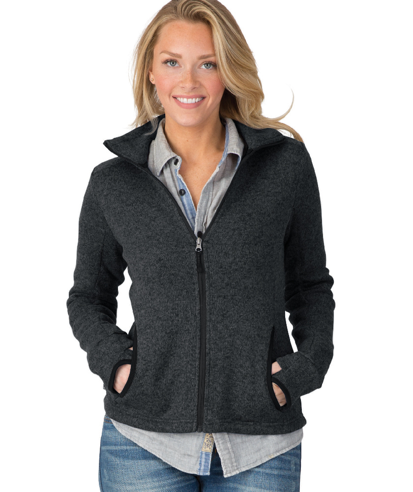 Women's Heathered Fleece Jacket — Livingston PBA Local 263