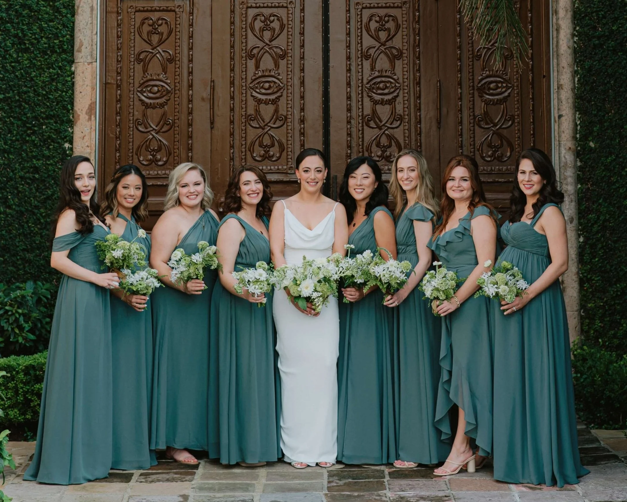 minimalist bridesmaid Houston Bell Tower Wedding