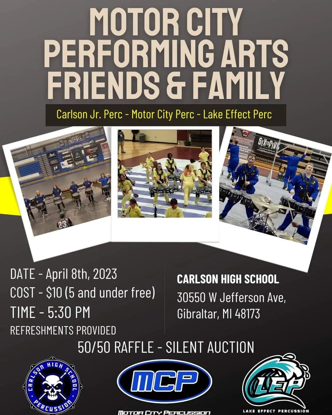 Join us THIS SATURDAY for our annual Motor City Performing Arts Friends and Family Show hosted at Carlson High School! This will be your last chance to catch us in Michigan before we head to WGI World Championships! SEE YOU THERE!

#MCP23 #vicfirth #