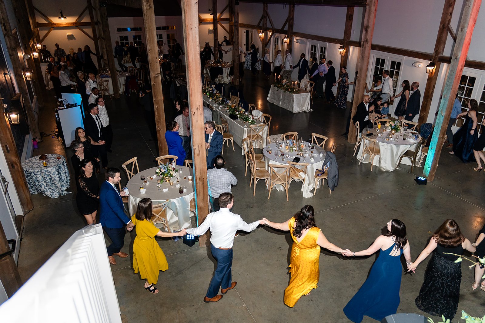 The Hora expanded! At The Barn of Chapel Hill at Wild Flora Farm Photo by Gold and Sage Photography.