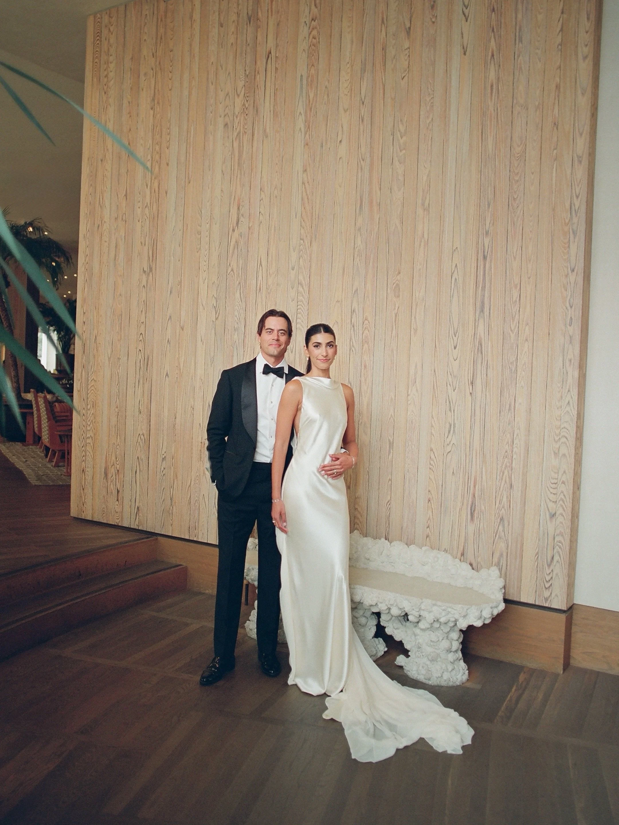 Followed by their intimate nuptials in Kona, Sara &amp; Barron invited family and friends to share in their love in Los Angeles!

planner @bashplease 
photographer @kristinpiteophoto 
floral @renkofloral
venue @santamonicaproper 
hmua @makeupbyshadi
