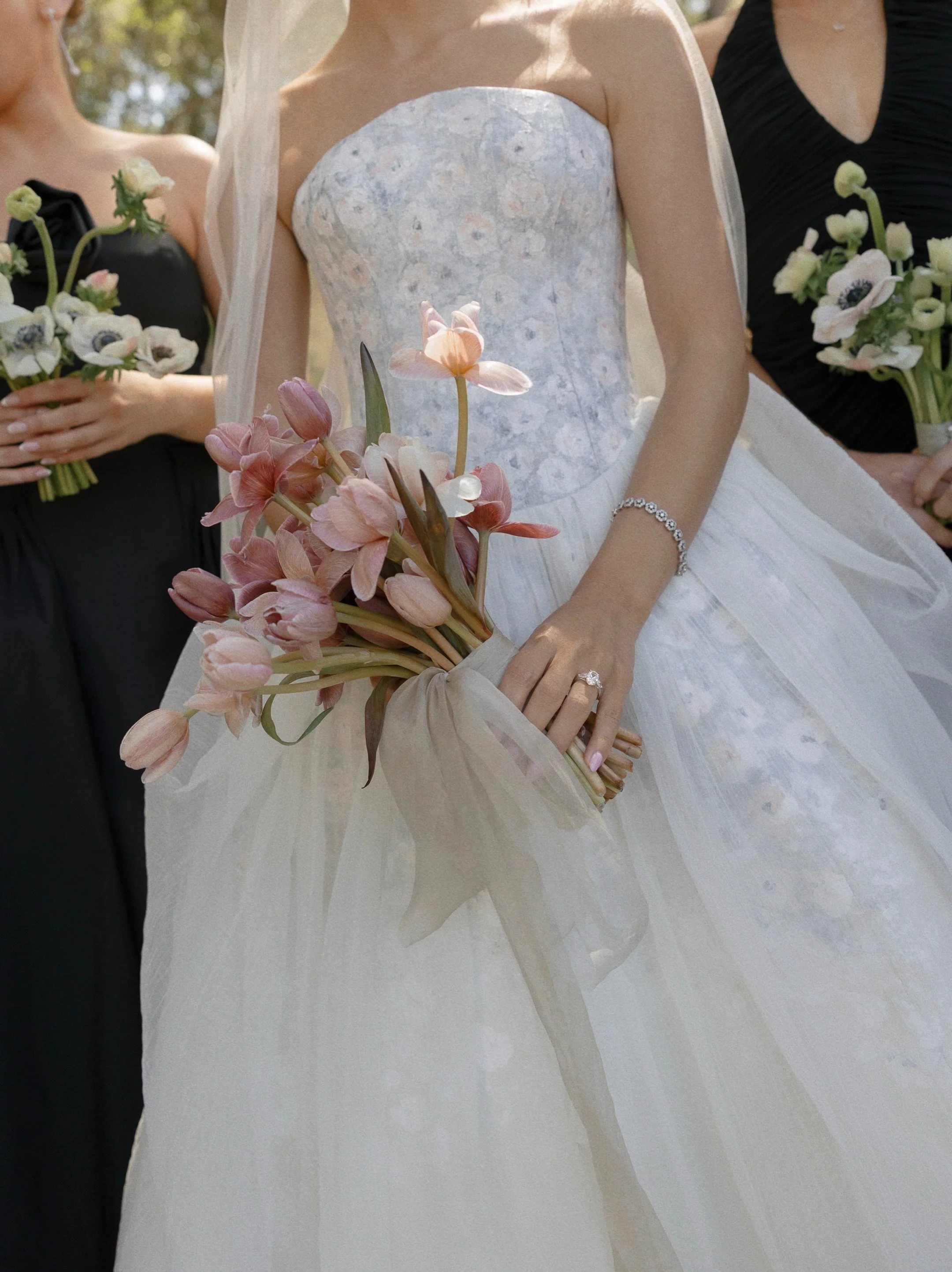 Artist bride, @kenz123 collaborated with @daniellefrankel to create a one of a kind gown from her own sketches. The painted florals became the visual foundation for the entire wedding.

planning @sophia.goff
photographer @kristinpiteophoto 
venue @ca