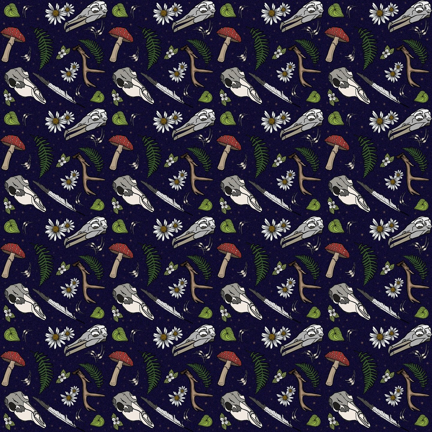 Playing with patterns! Fun things coming to you this holiday szn 🩵🌝❄️💫🌬️ and I&rsquo;m hoping to get a few more done too :) 

#patterns #playing #alaskaart #holidayszn #artisticlife #fabricdesign #alaskalife