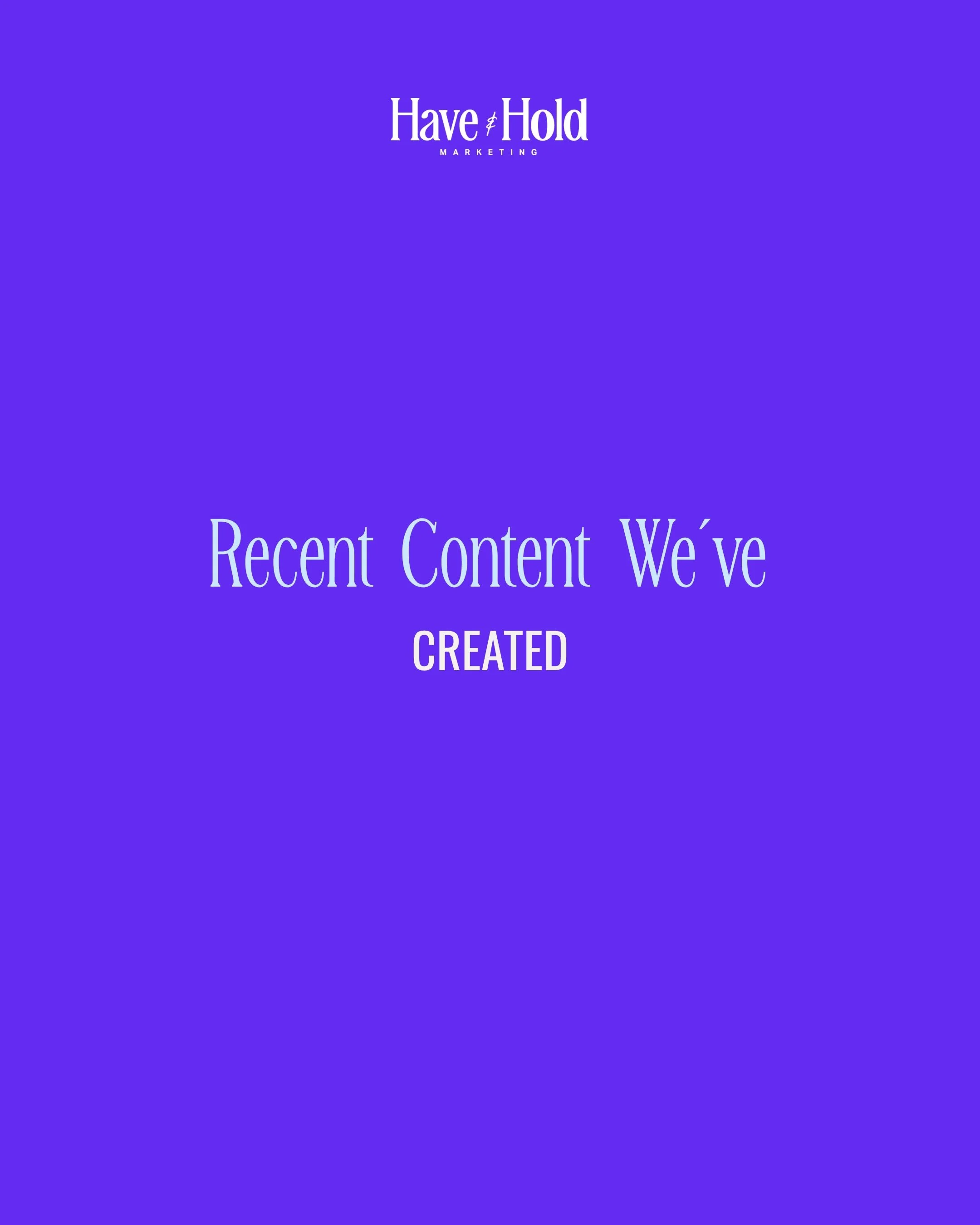 This is what we&rsquo;ve been up to lately. 

A little peek at the content we&rsquo;ve been creating for our clients. Different industries, different voices, different stories but the same amount of care in every single one. It&rsquo;s planned, it&rs
