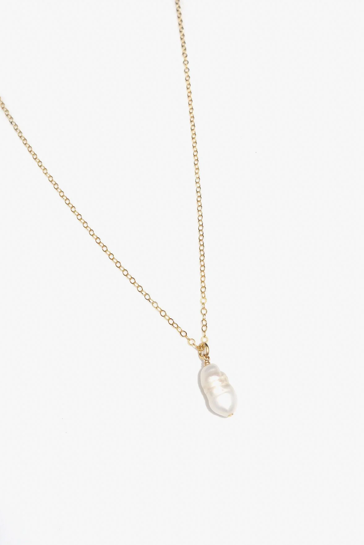 Gold Filled Organic Pearl Necklace