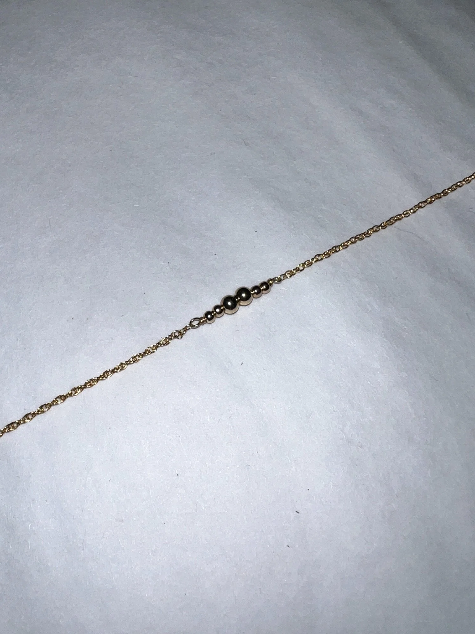 The Sol Necklace, a delicate, yet striking, addition. Graduating bead sizes are strung together on our favourite 1.1mm Rope Chain.

Handmade to order from our Melbourne studio.

#goldfilled #goldfilledjewellery #smallbusiness #jotd #solidgold