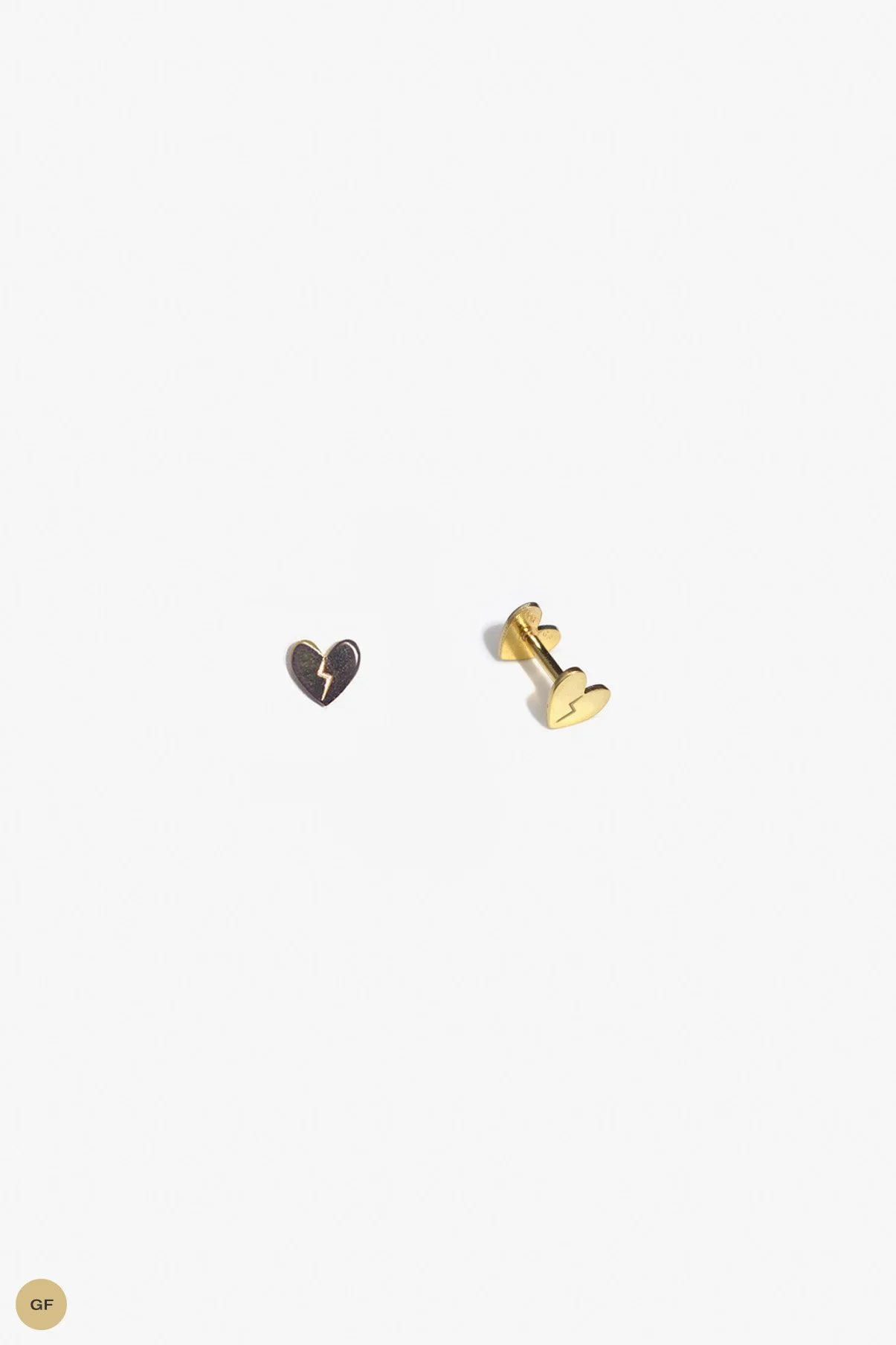 Micro Broken Heart Flatback Stud