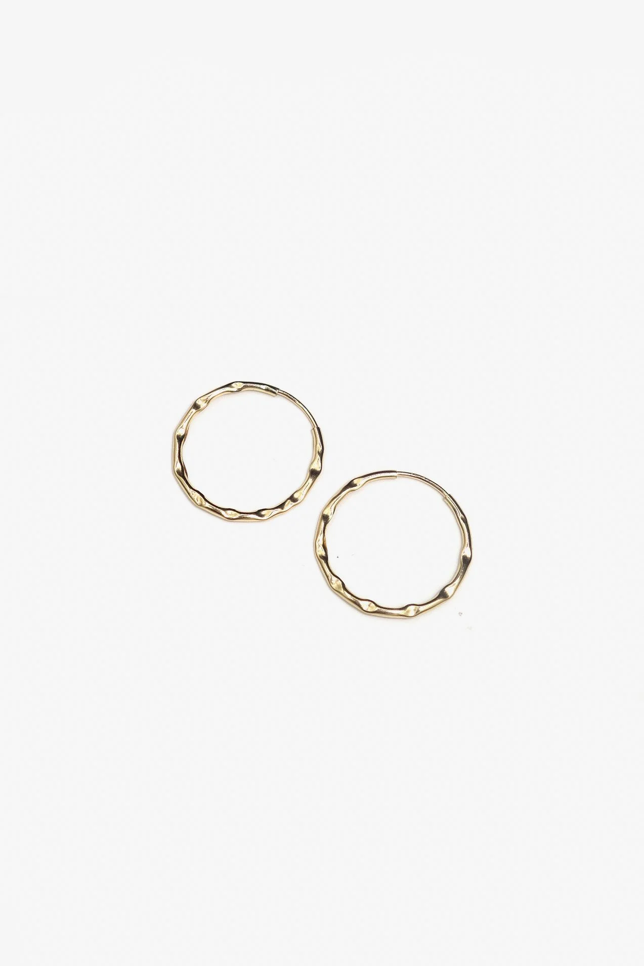 Gold Filled Dimpled Everyday Hoops