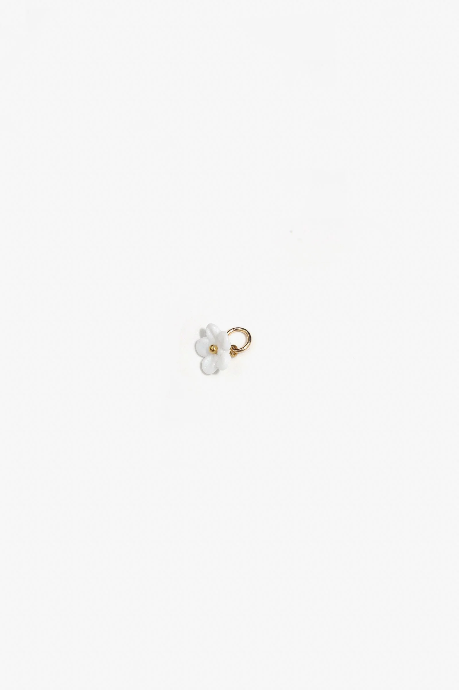 Gold Filled White Bloom Charm