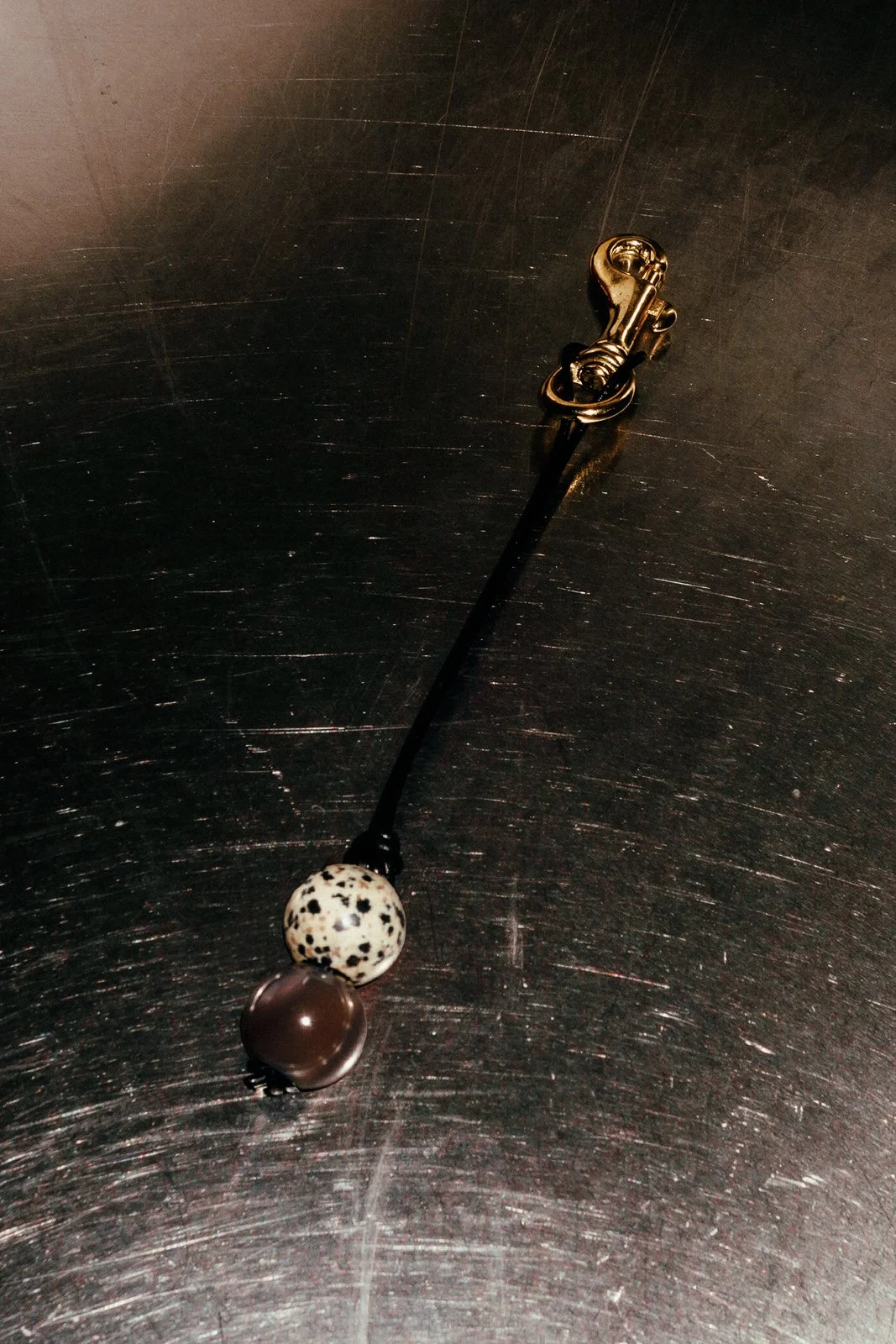 Stacked Gemstone Bag Charm #001