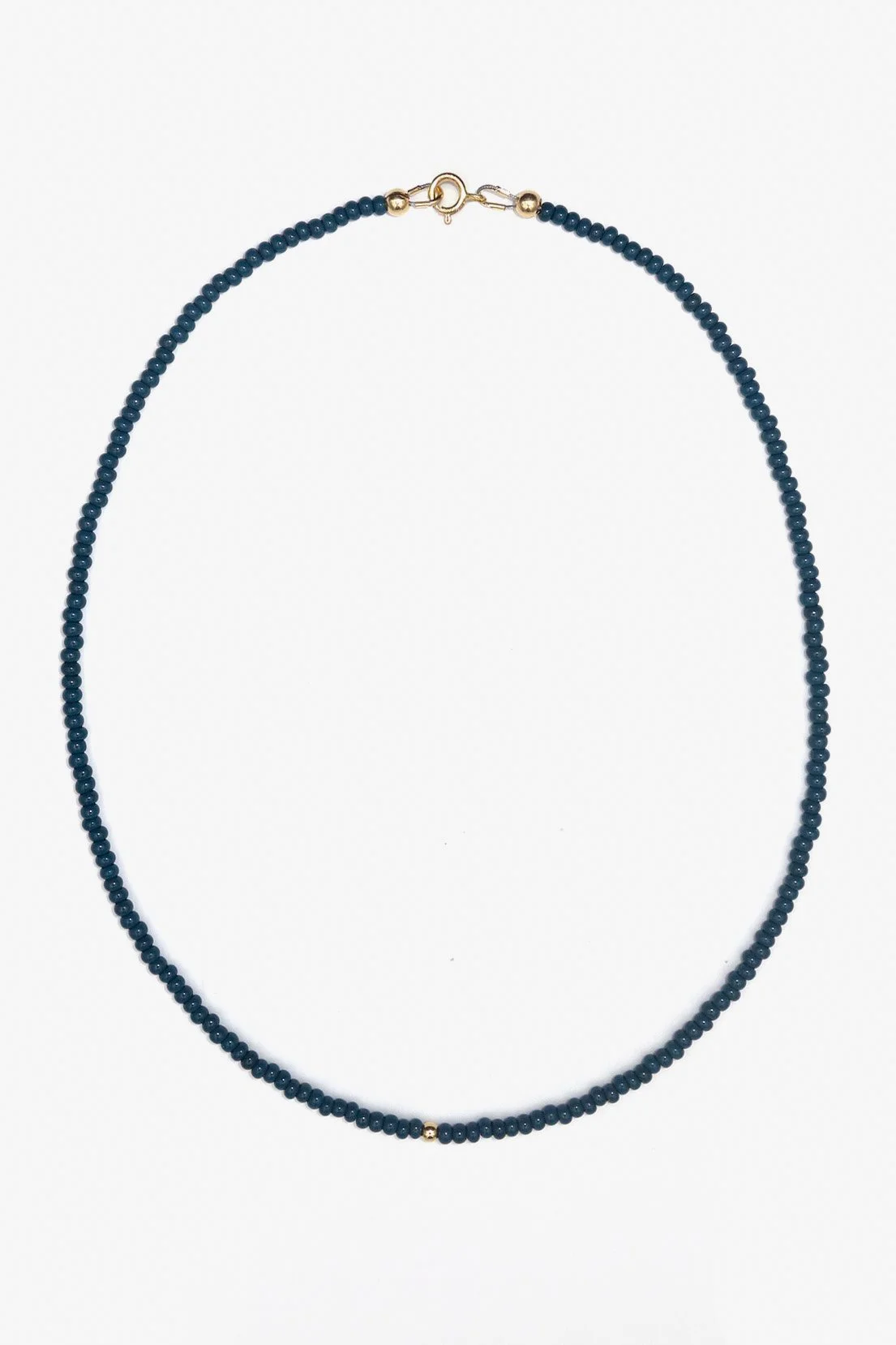 Slate Micro Glass Bead Choker