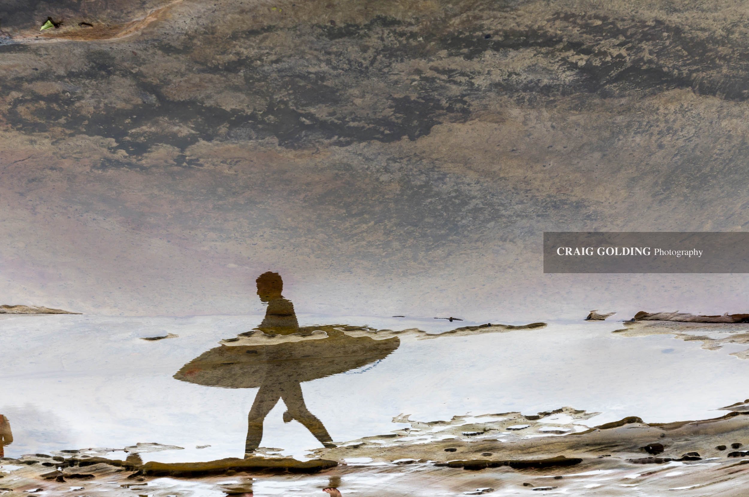 Reflected surfer.
