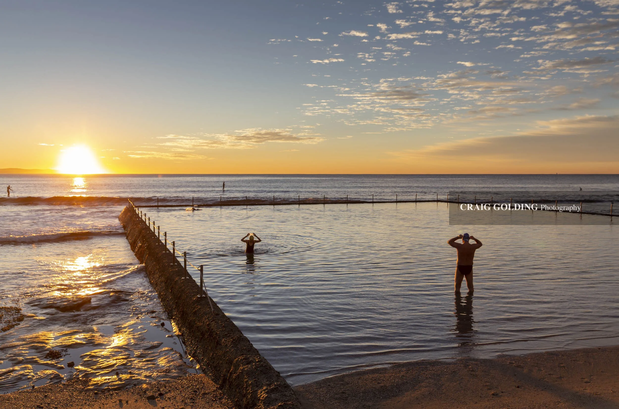 Sunrise Shelly beach swimmers.
