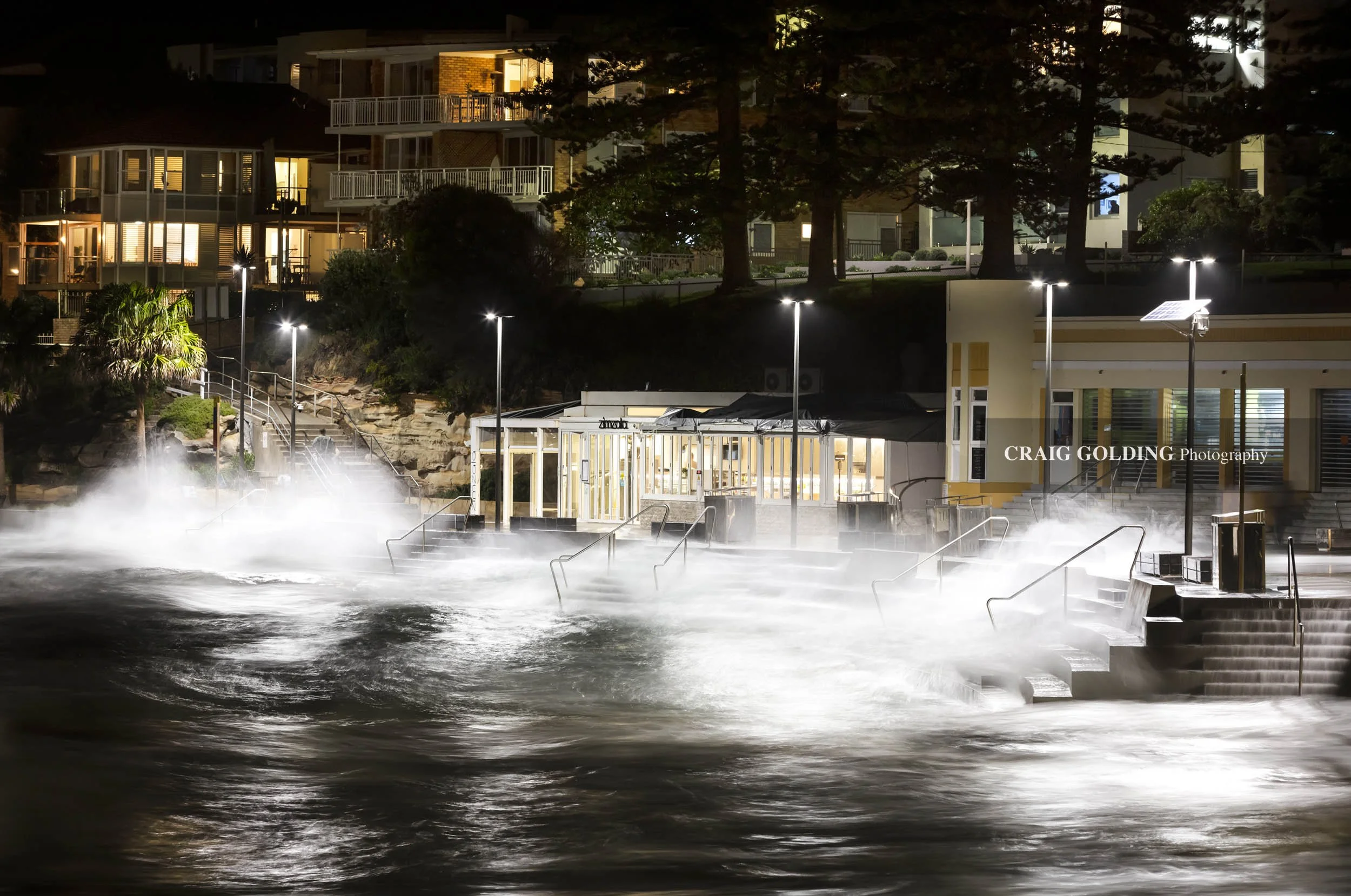 Big Surf smashes South Cronulla esplanade.