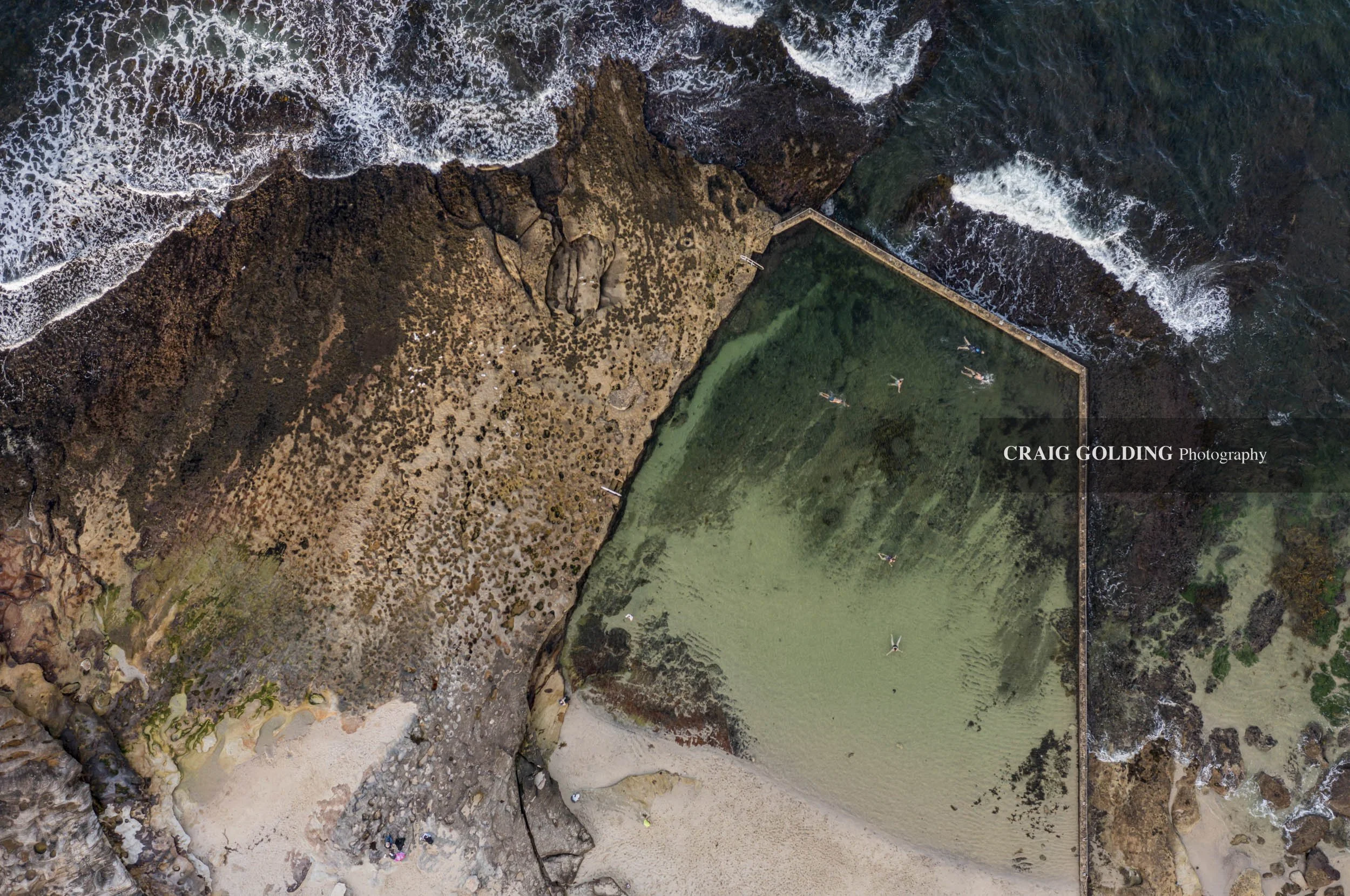 Oak Park pool from above.