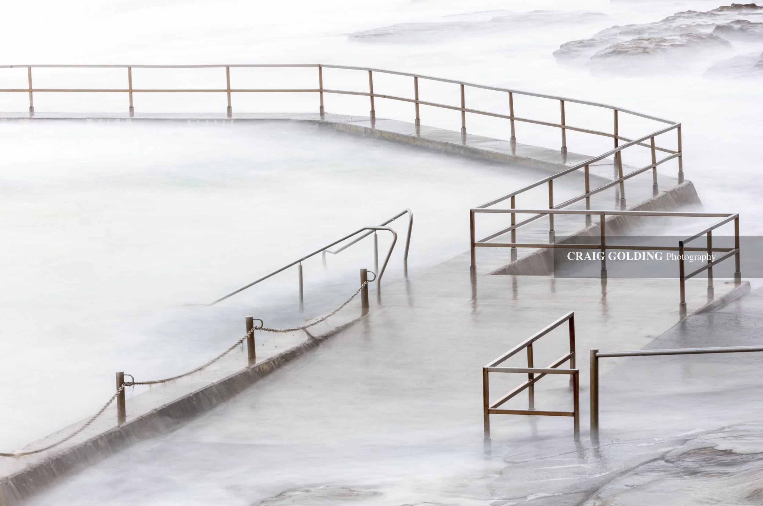 Cronulla ocean pool and railings.