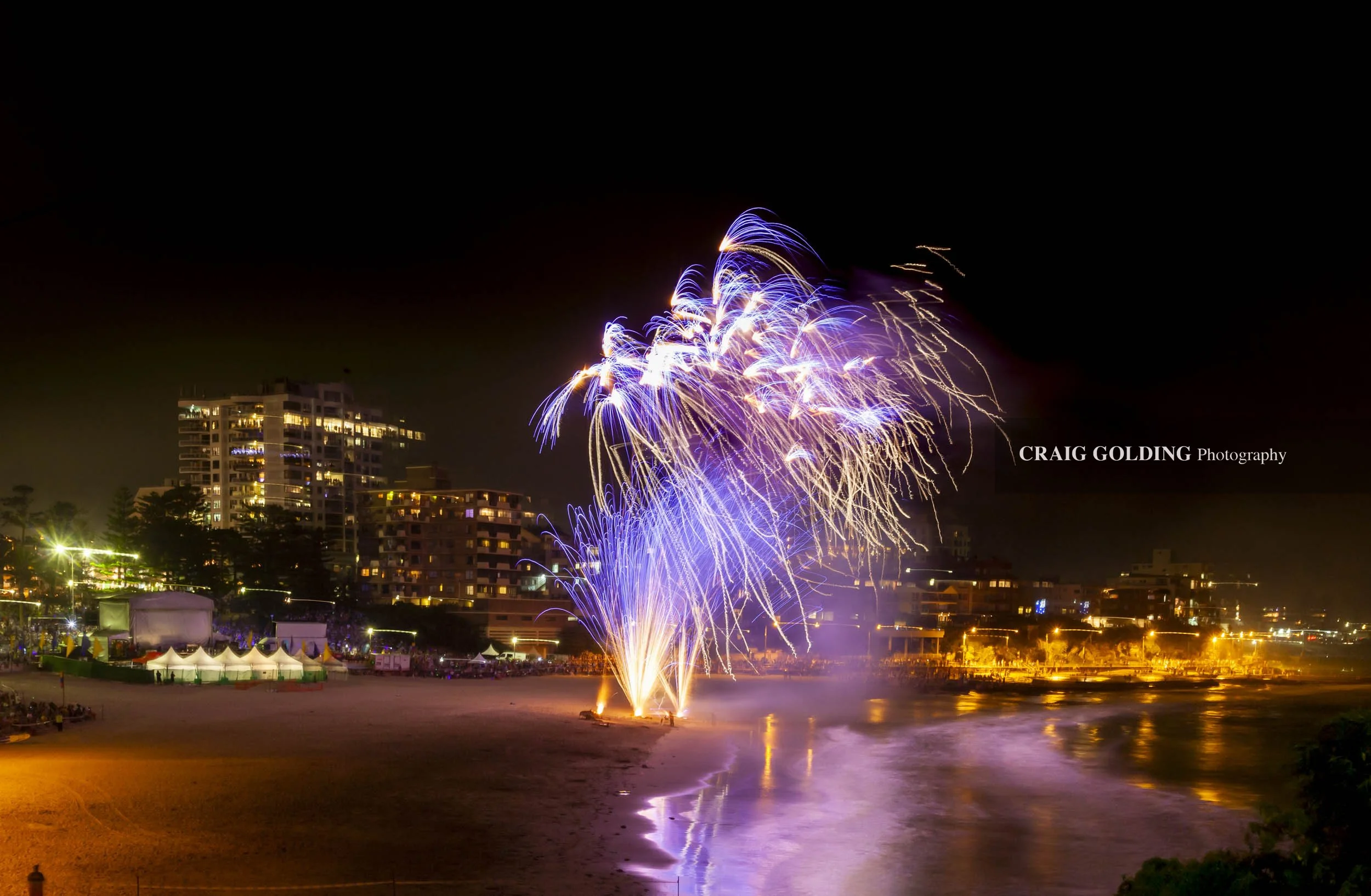 Beach fireworks South Cronulla.