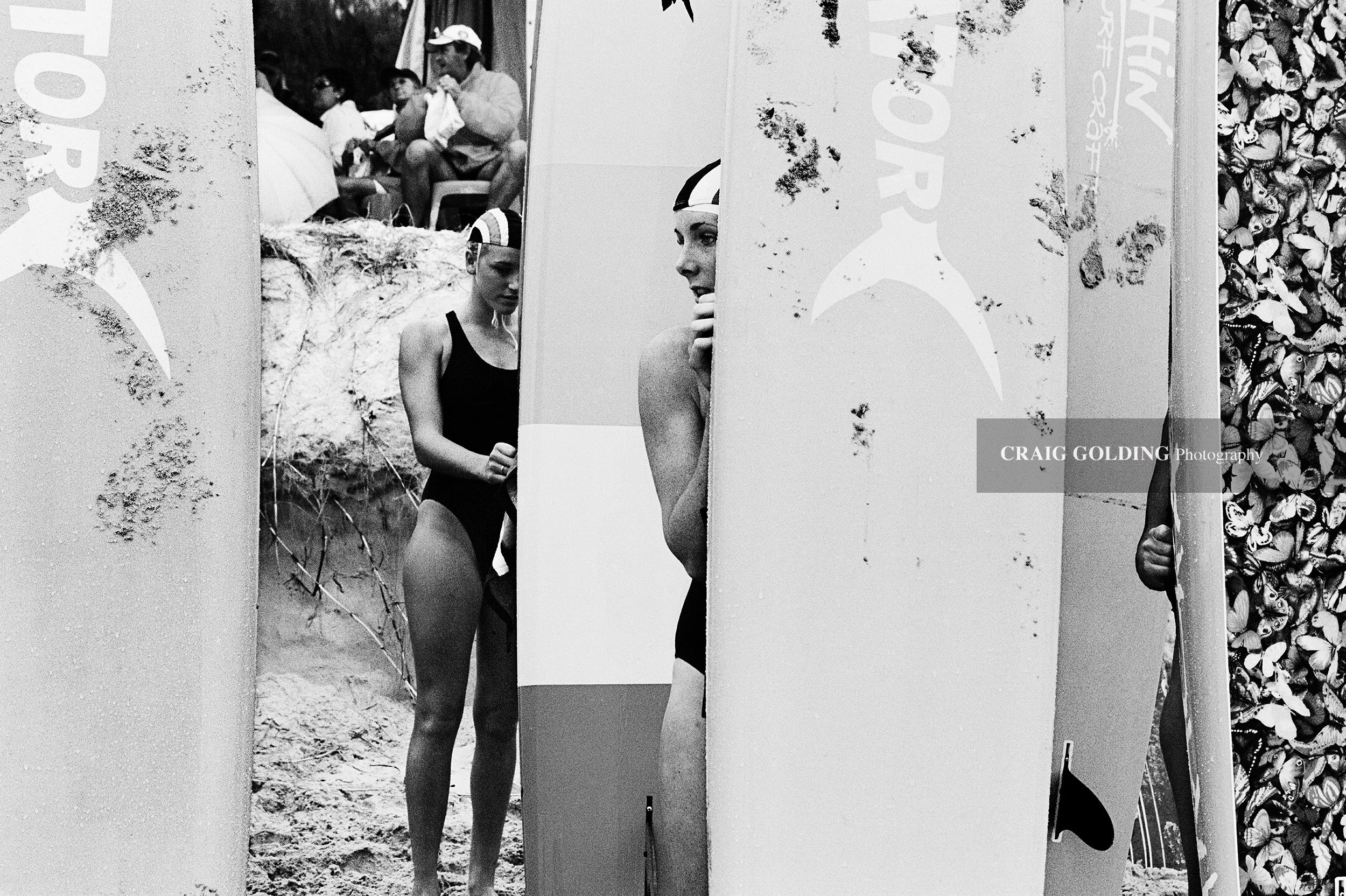Womens board race.